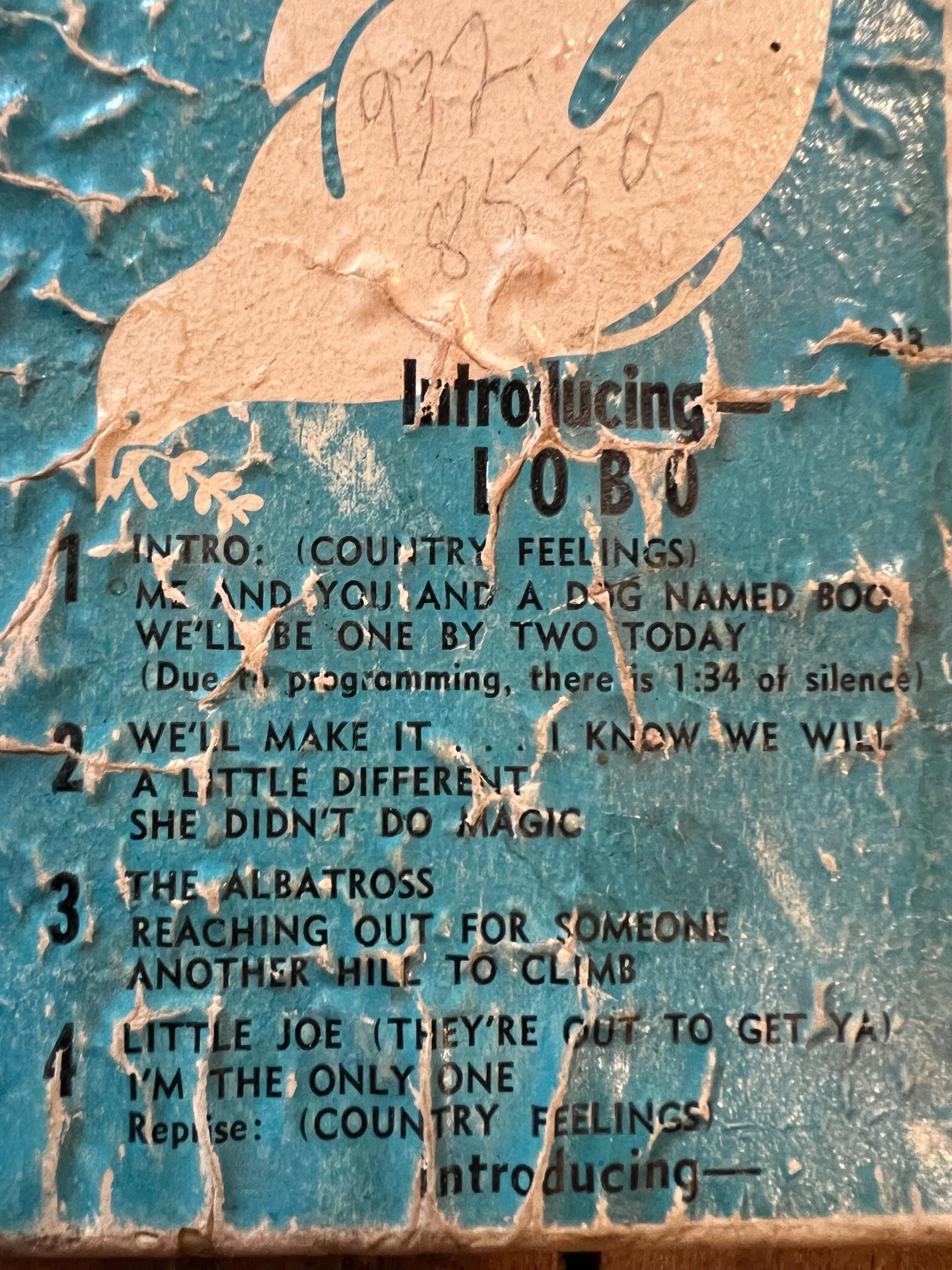 1971 Introducing LOBO - Big Tree Records 8-Track Tape