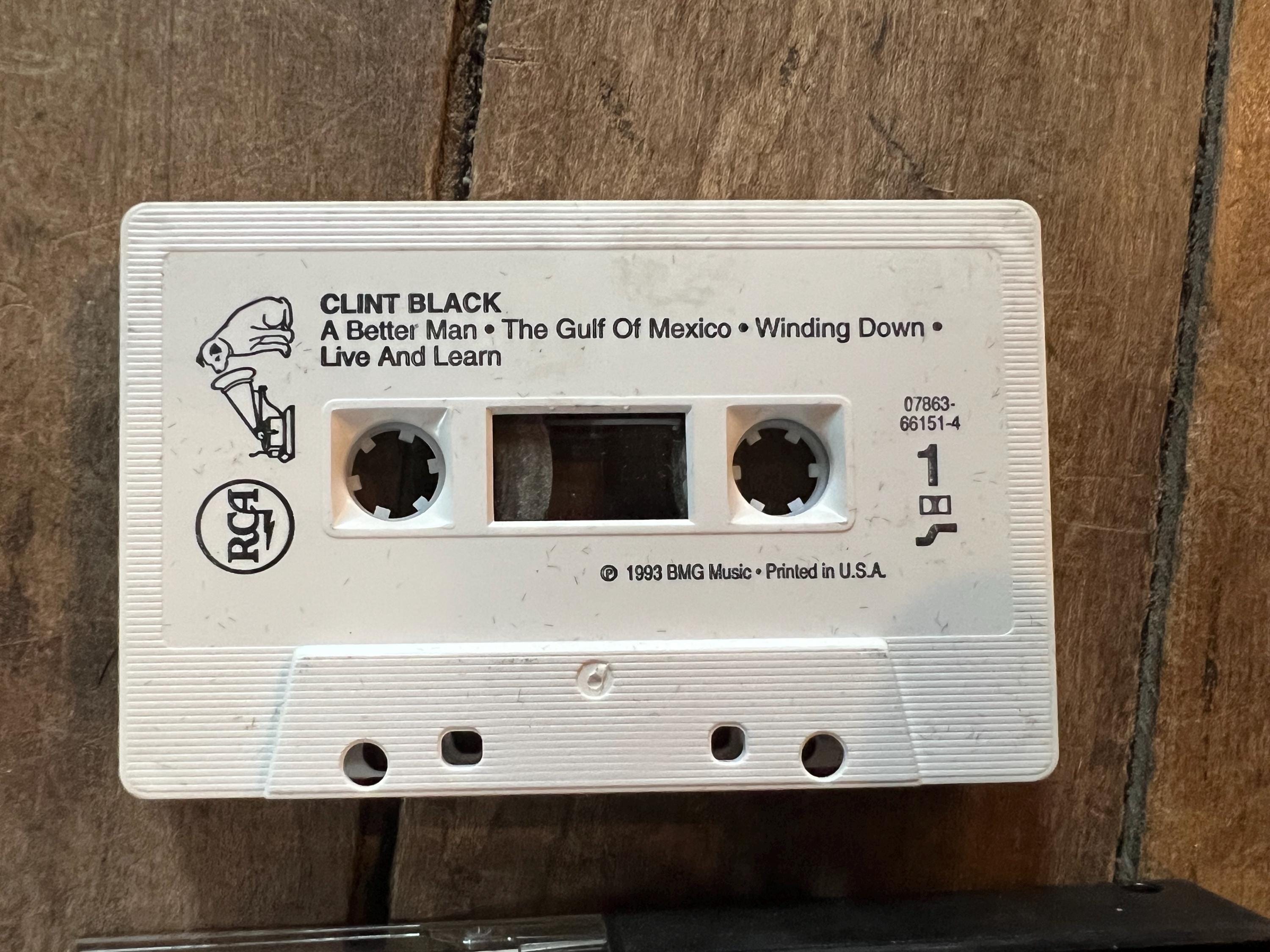 1993 Clint Black Cassette Tape - RCA Records - Country Music