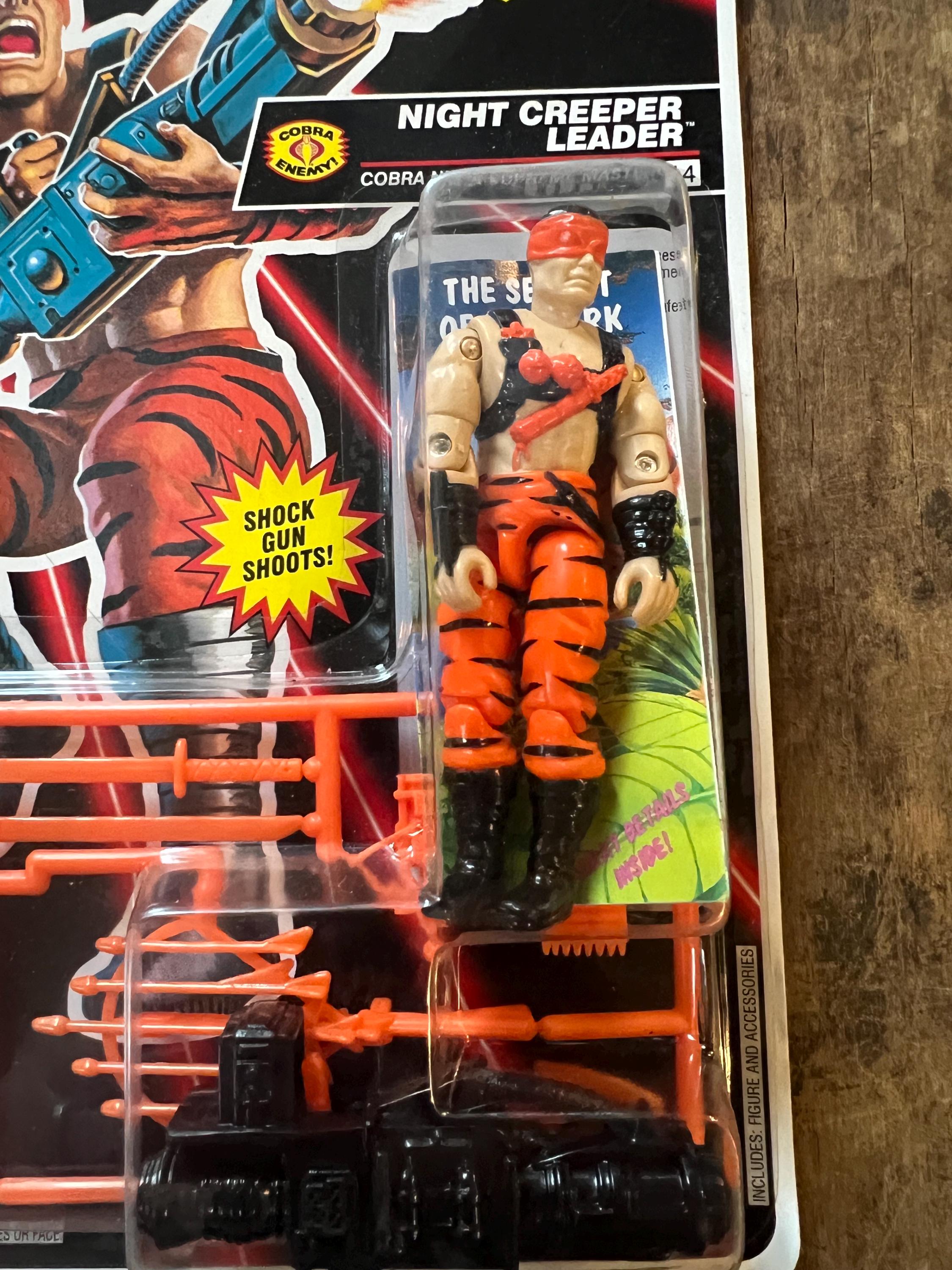 1992 Hasbro GI JOE ARAH - Battle Corps - Cobra Night Creeper Leader - Action Figure - Sealed on Original Card