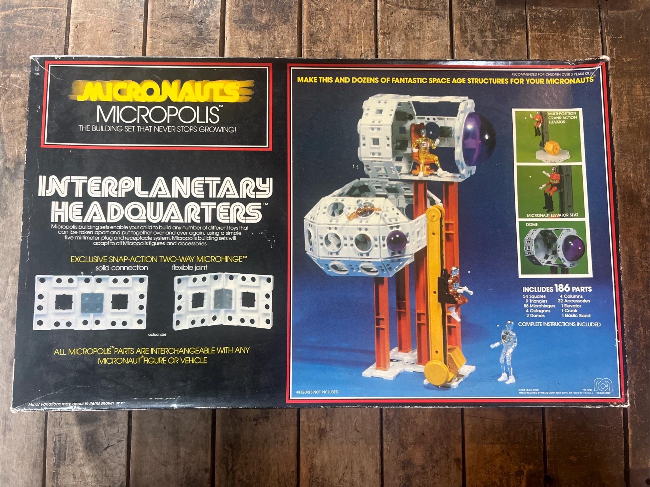 Vintage 1978 Mego - Micronauts MICROPOLIS Interplanetary Headquarters - Mego Original Box & instructions