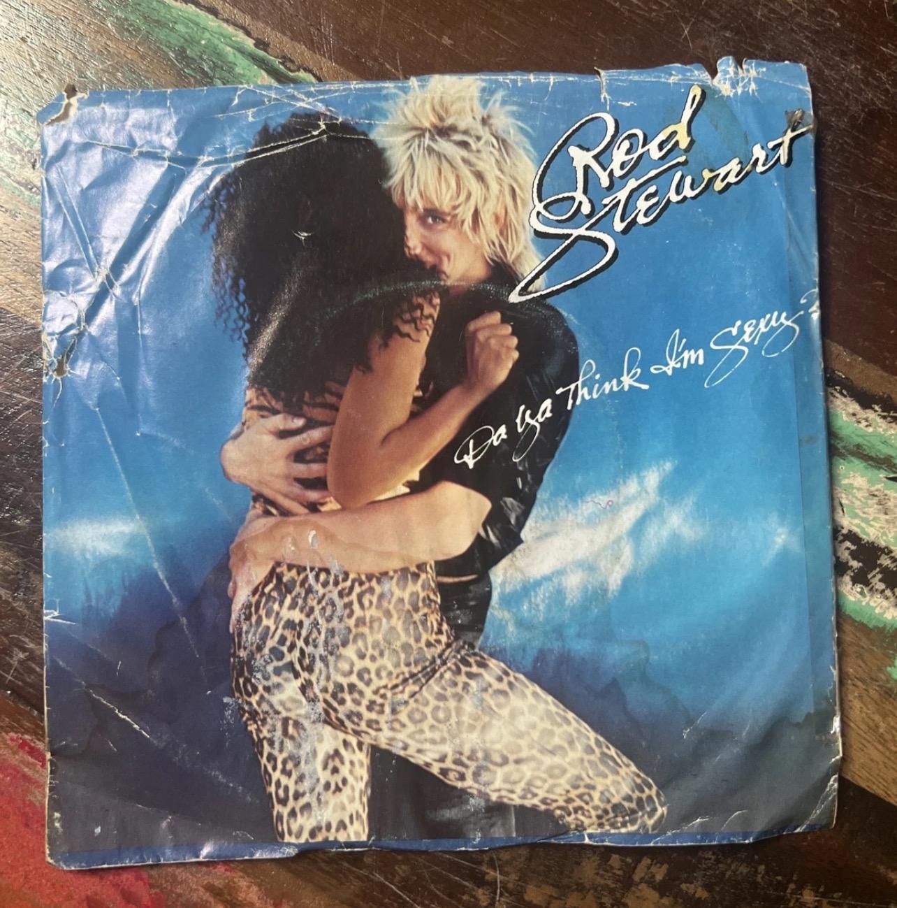 ROD STEWART - Da Ya Think I’m Sexy - Warner Bros Records - 45 Record & Sleeve (1978)  - Vintage Vinyl - Retro