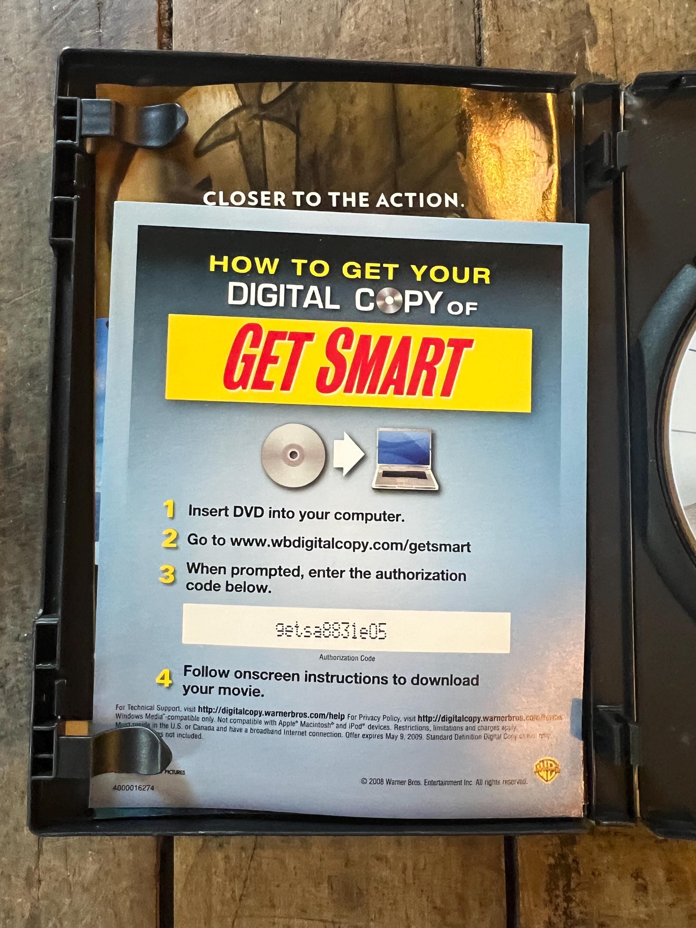 Get Smart - Action / Comedy - DVD - Starring Steve Carell, Anne Hathaway & Dwayne Johnson