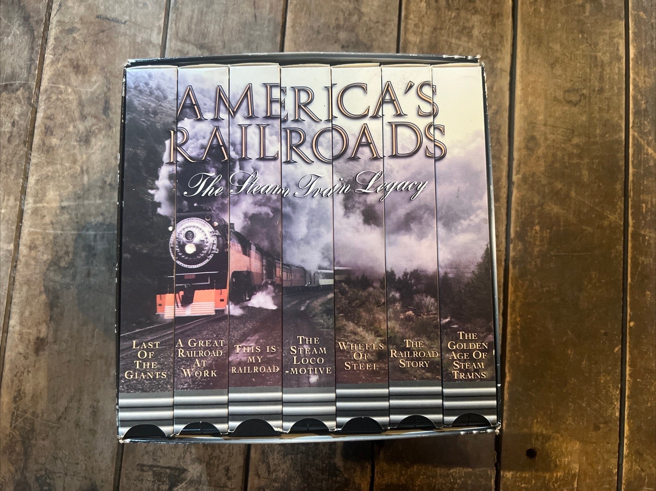 1995  America’s Railroad The Steam Train Legacy - Complete VHS Movie Box Set 7 Movie Lot