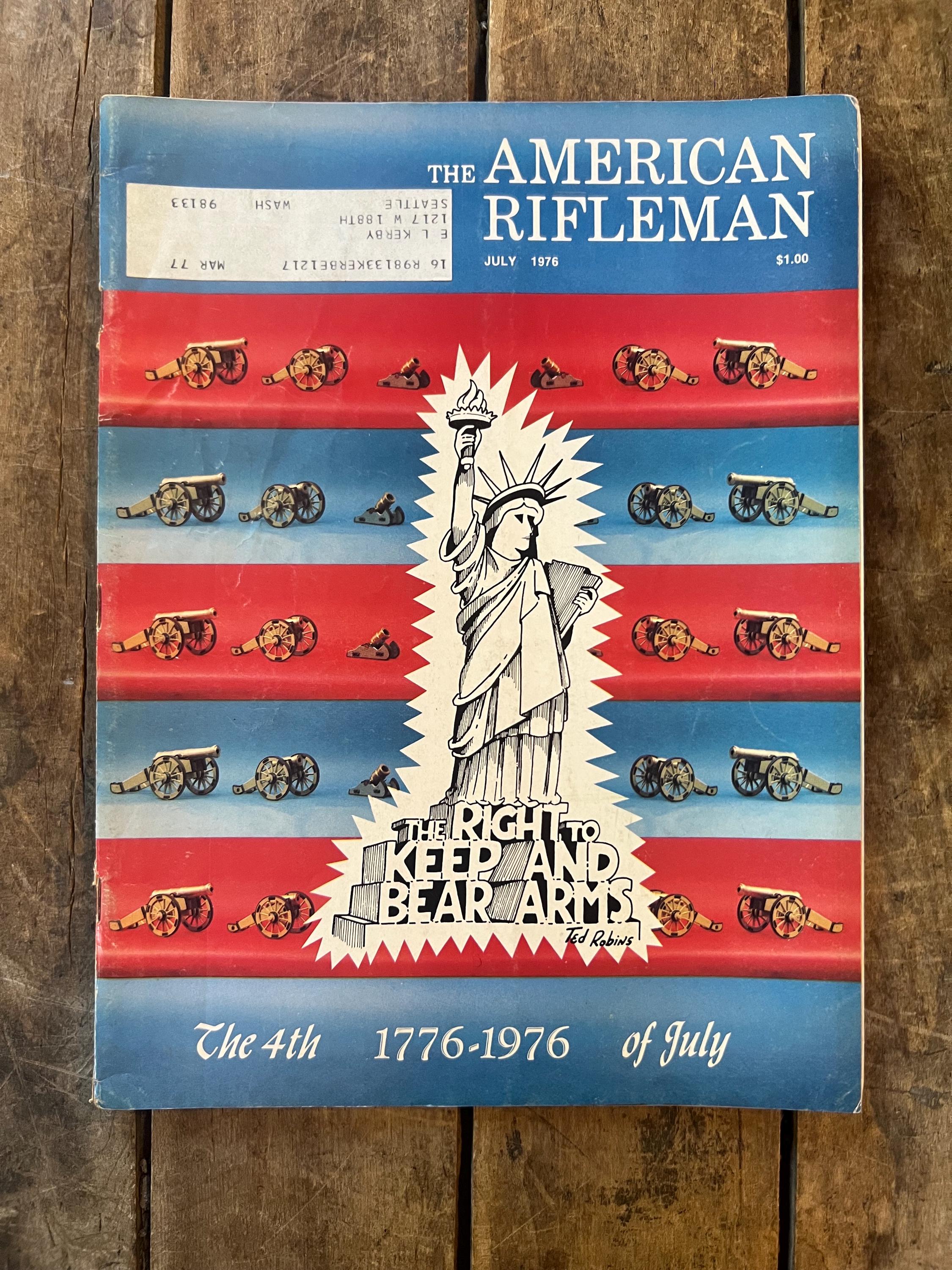 Vintage 1976 American Rifleman Magazine: July Bicentennial Issue