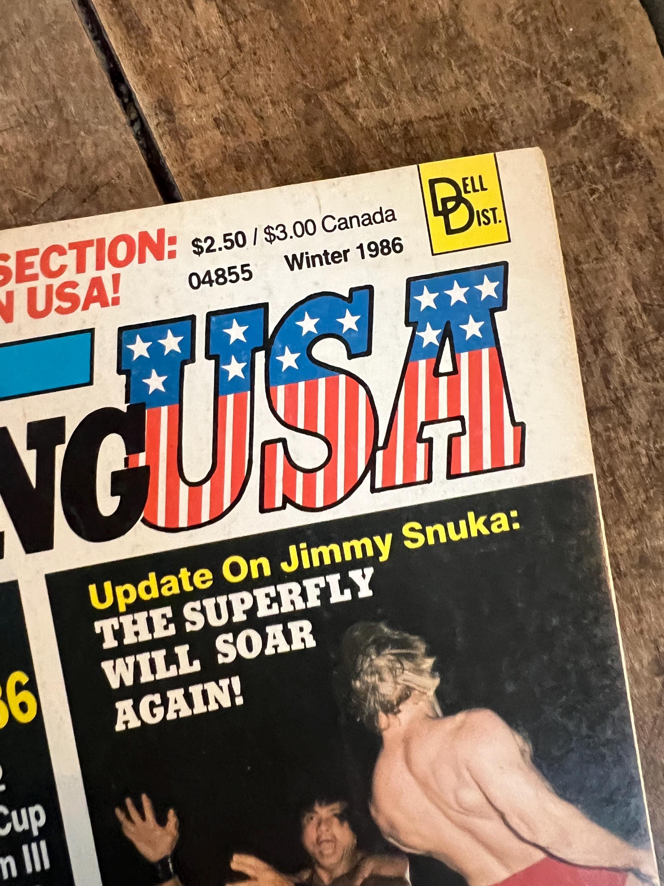 Wrestling USA Magazine - 1986 Winter Issue - Hulk Hogan & Jimmy Superfly Snuka Cover