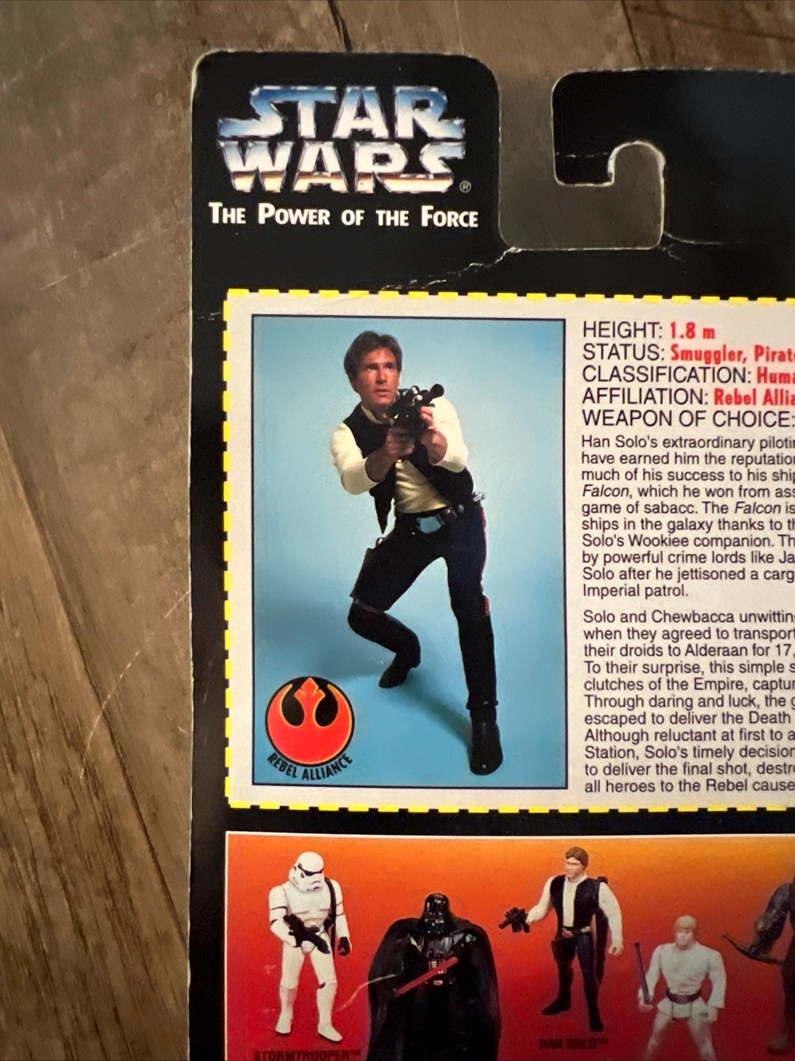 1995 Star Wars Han Solo Smuggler Action Figure - Power Of The Force, Kenner