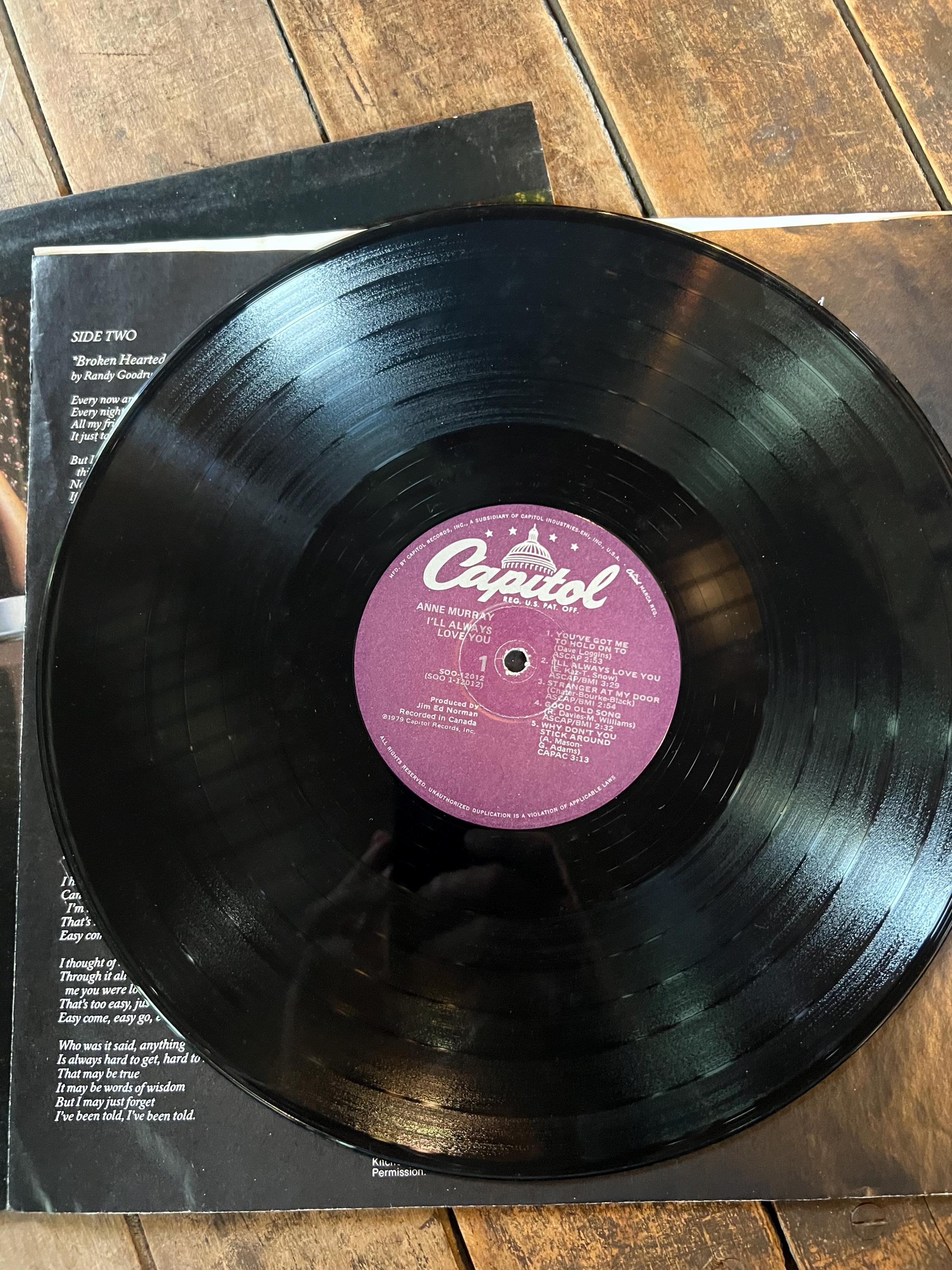 Anne Murray "I’ll always love you" LP - 1979 Capitol Retro Vinyl Record
