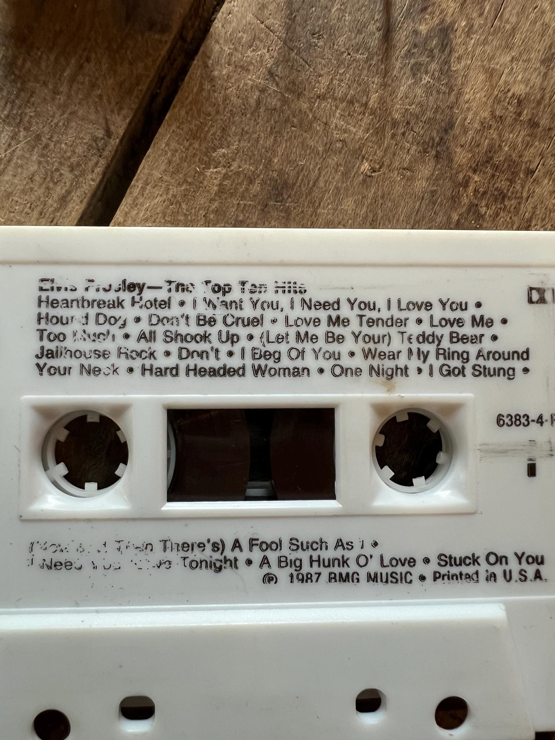 Vintage 1987 Elvis Presley Cassette Tape: Top Ten Hits, RCA Victor