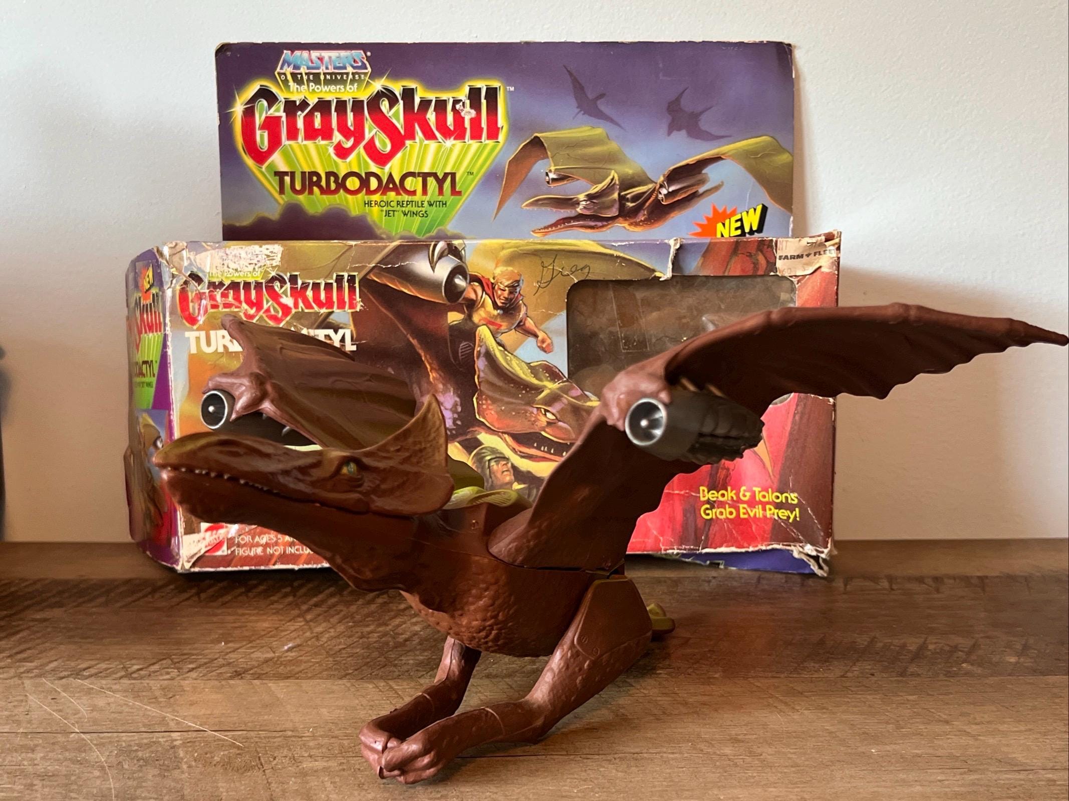 1986 He-Man Turbodactyl: Masters of the Universe - Grayskull (Original Box) RARE