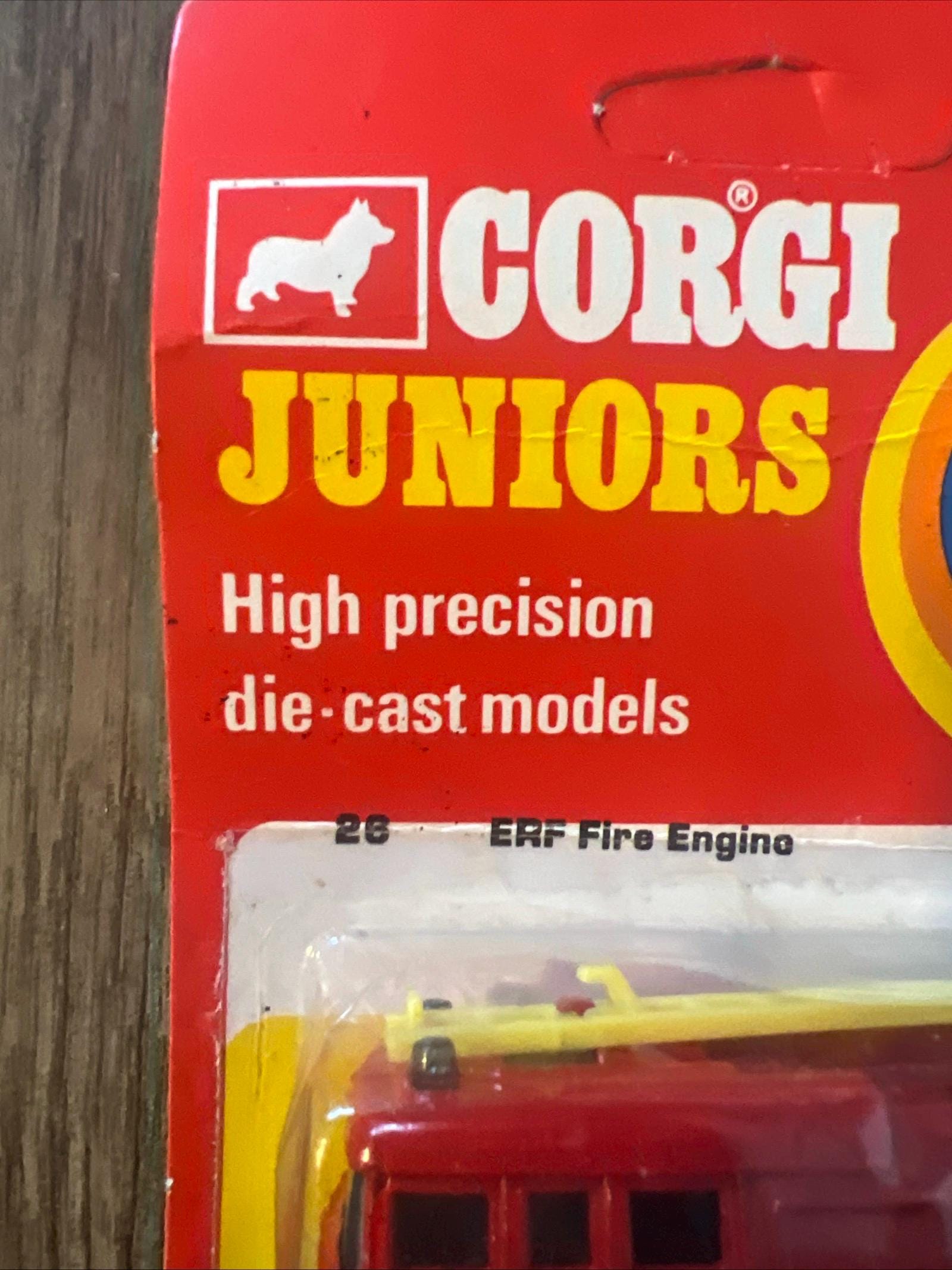 1976 Corgi Juniors ERF Fire Engine #26 - Sealed on Card