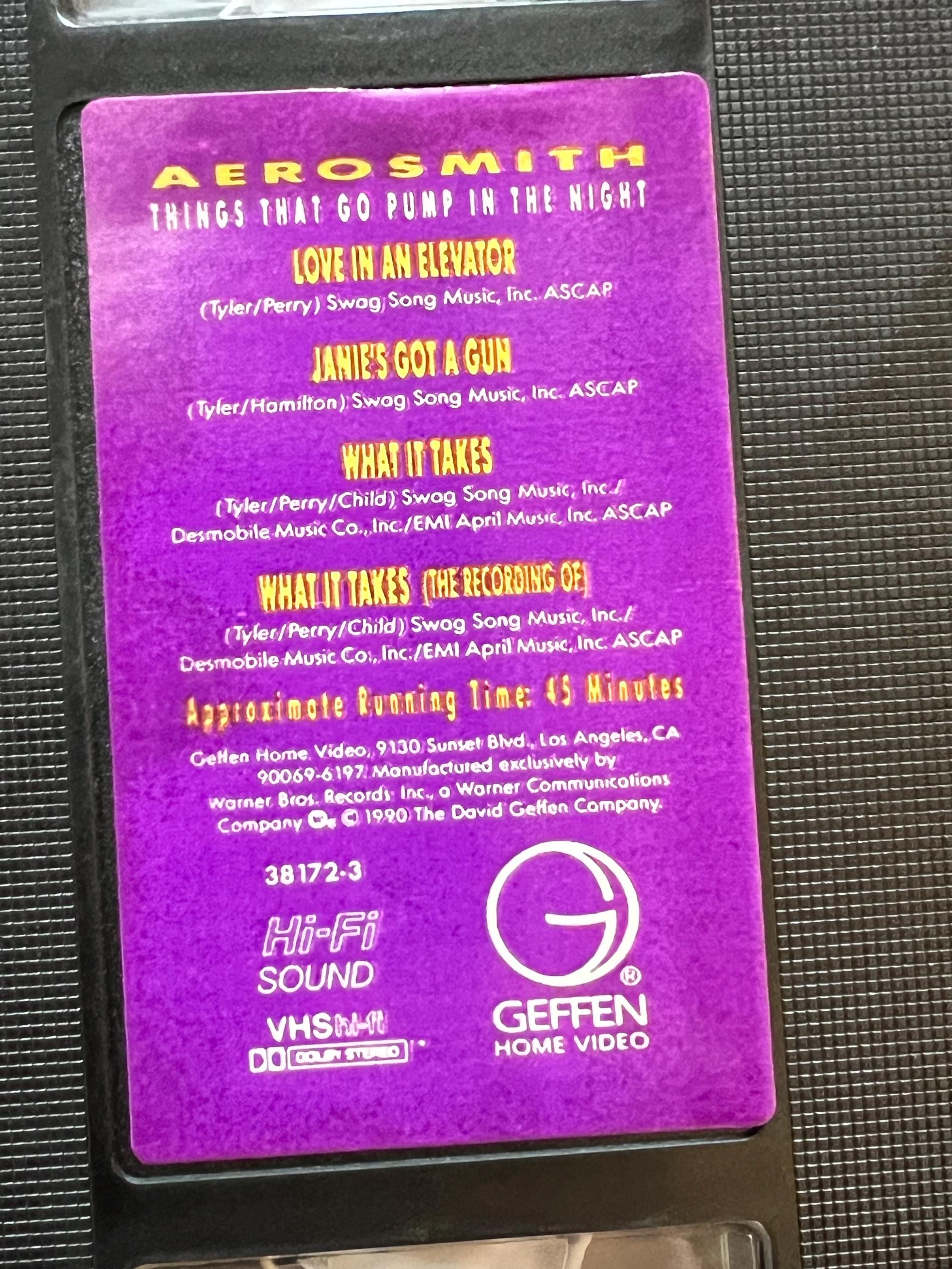 AEROSMITH “Things That Go Pump In The Night” ( VHS Movie) Original Uncensored Versions