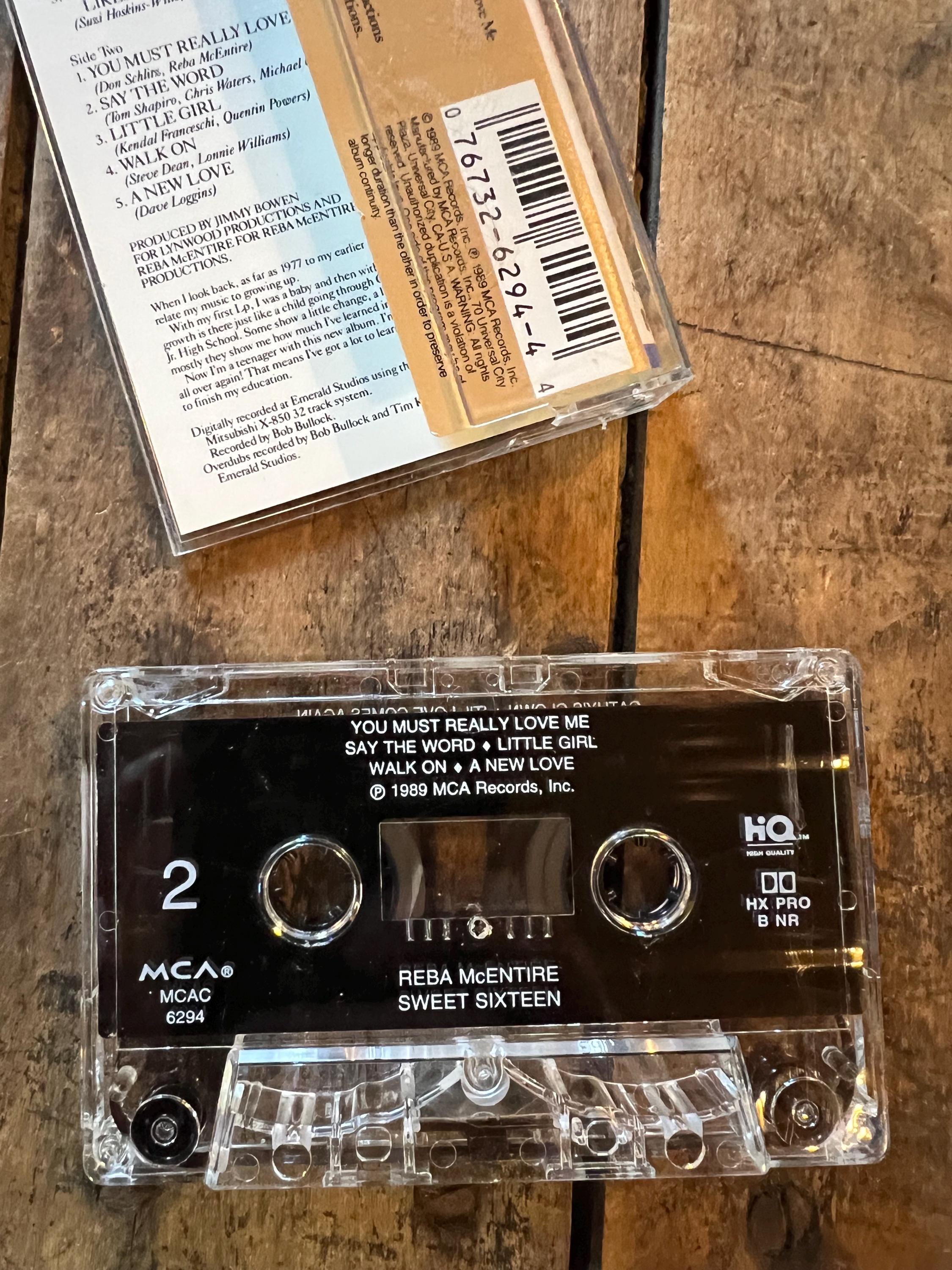 1989 Reba McEntire “Sweet Sixteen ” Cassette Tape - MCA Records