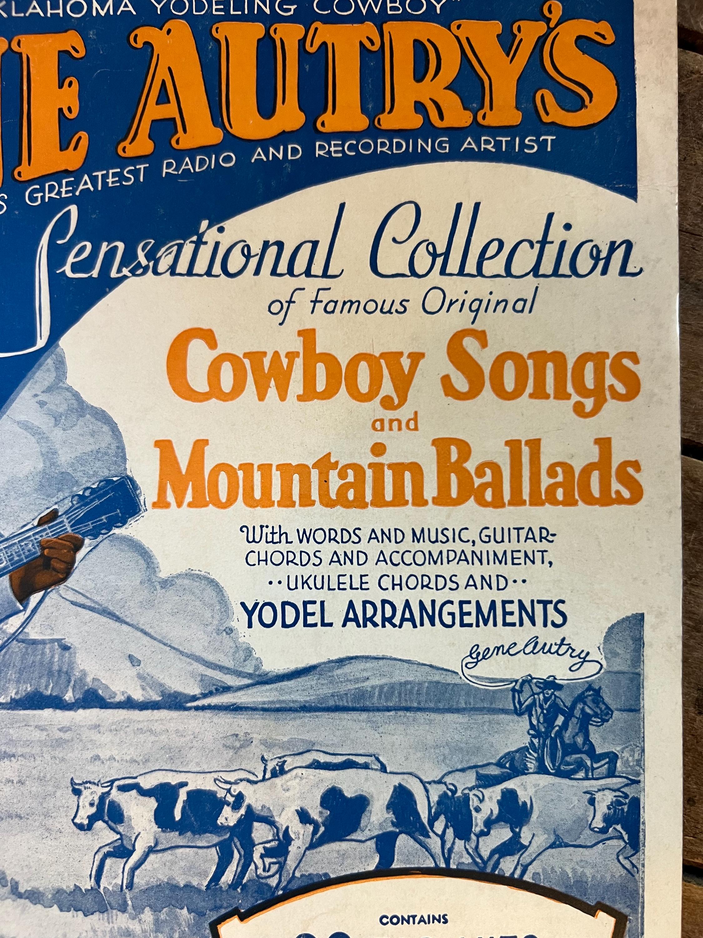 1930s Gene Autry Cowboy Songs: Vintage Sheet Music
