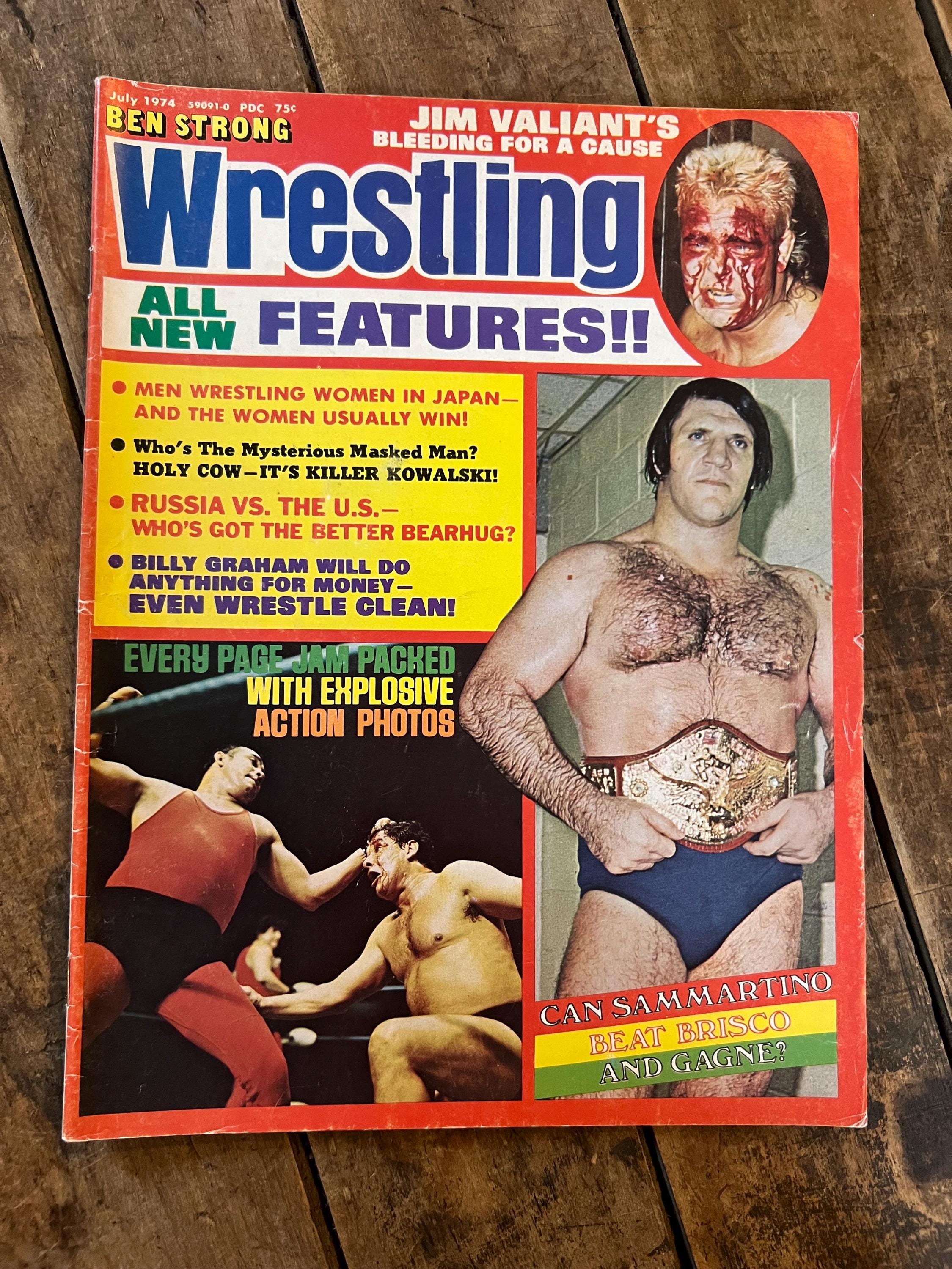 Ben Strong Wrestling Magazine - July 1974 Issue - WWF / WWE - Can Sammartino