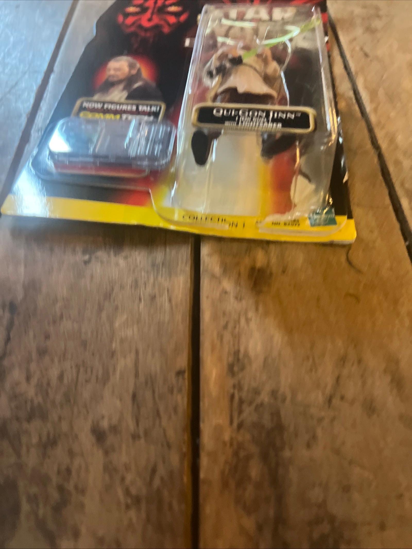 1998 Star Wars Episode 1 Qui-Gon Jinn Action Figure - Commtech Chip - MOC