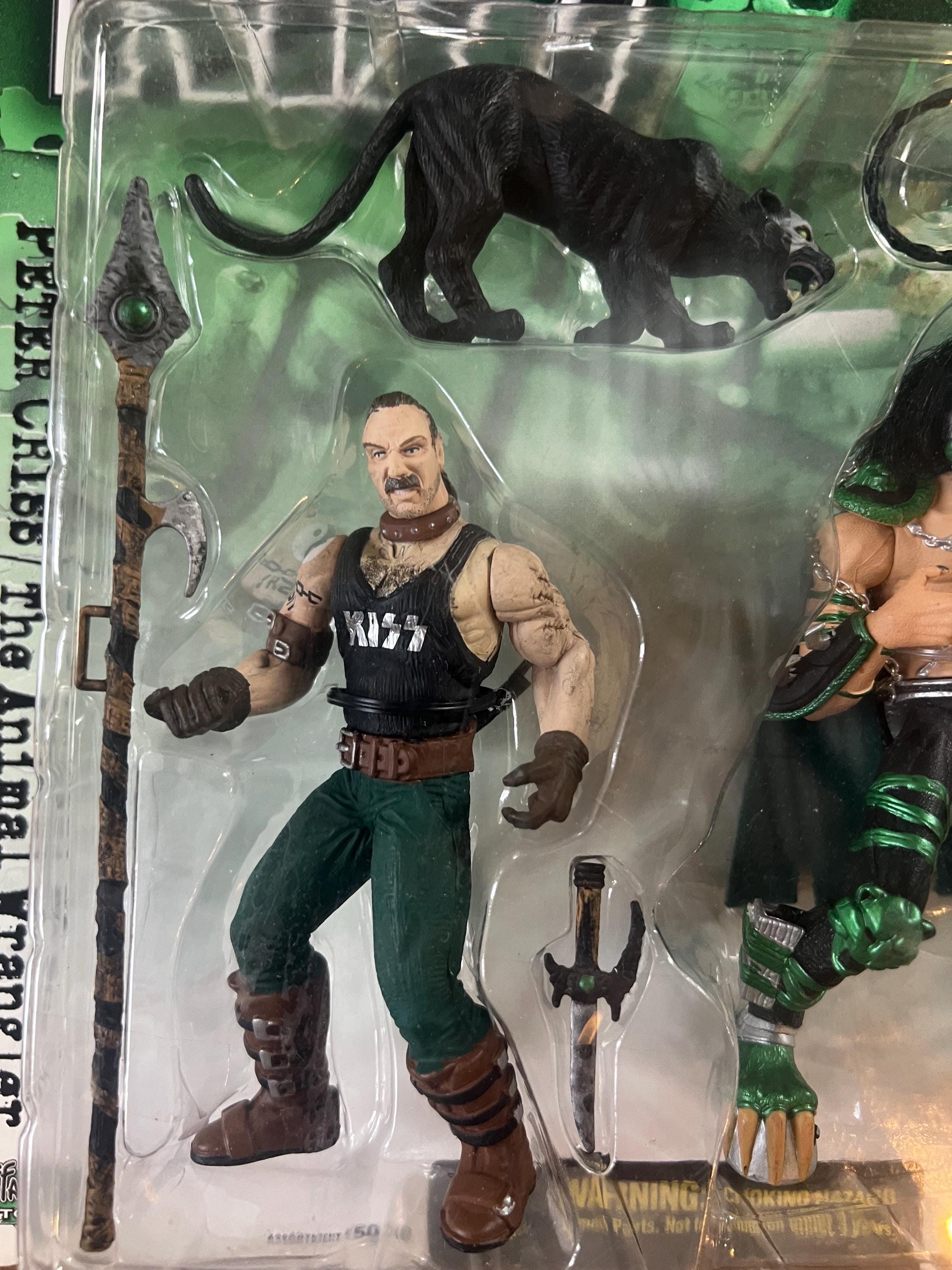 Vintage 1998 McFarlane Toys -KISS Psycho Circus Peter Criss Action Figure / The Animal Wrangler MOC - KISS Collectibles Original Sealed Card