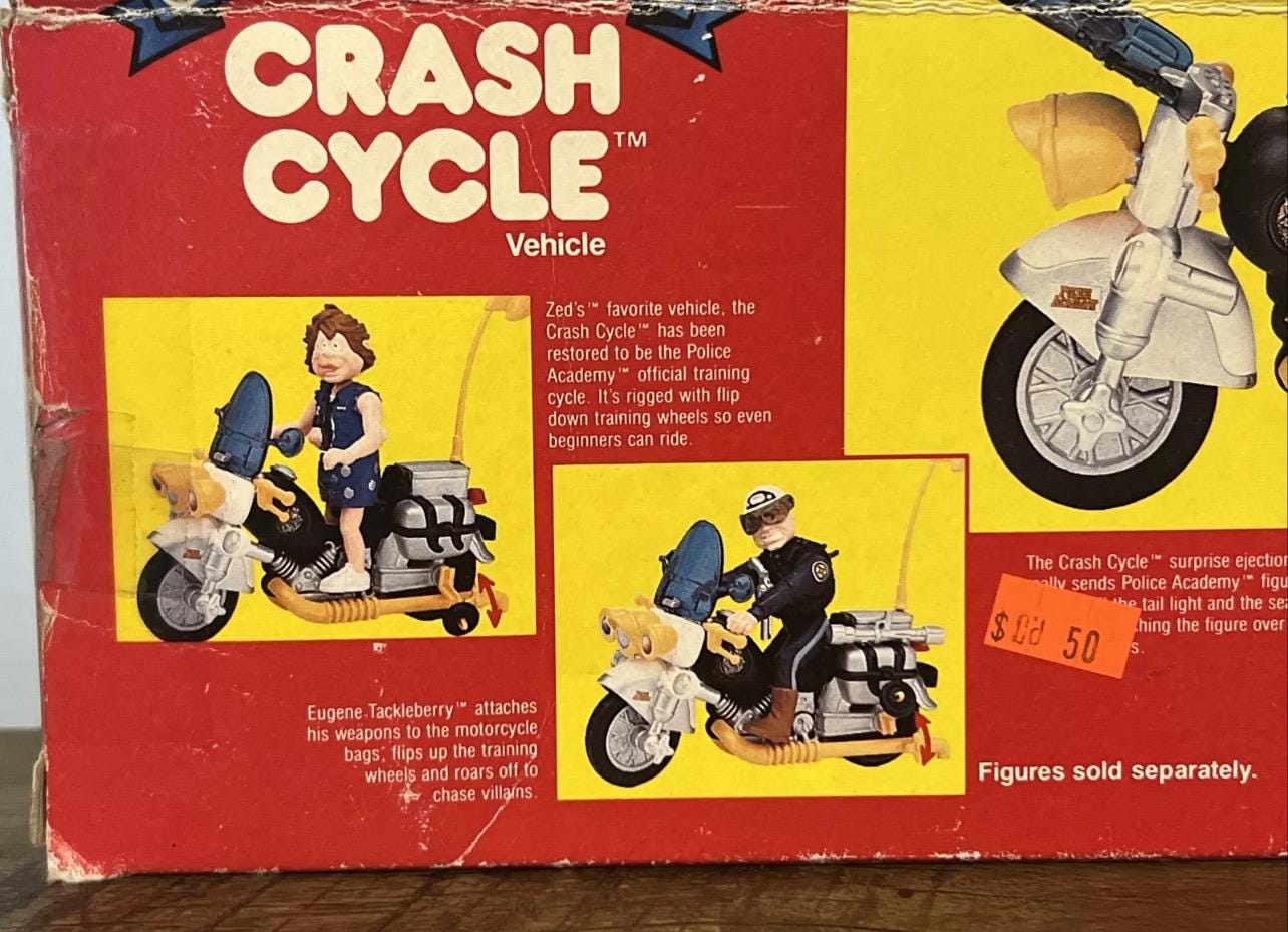 Vintage 1988 Kenner - POLICE ACADEMY Crash Cycle - Action Figure Vehicle - Original Box