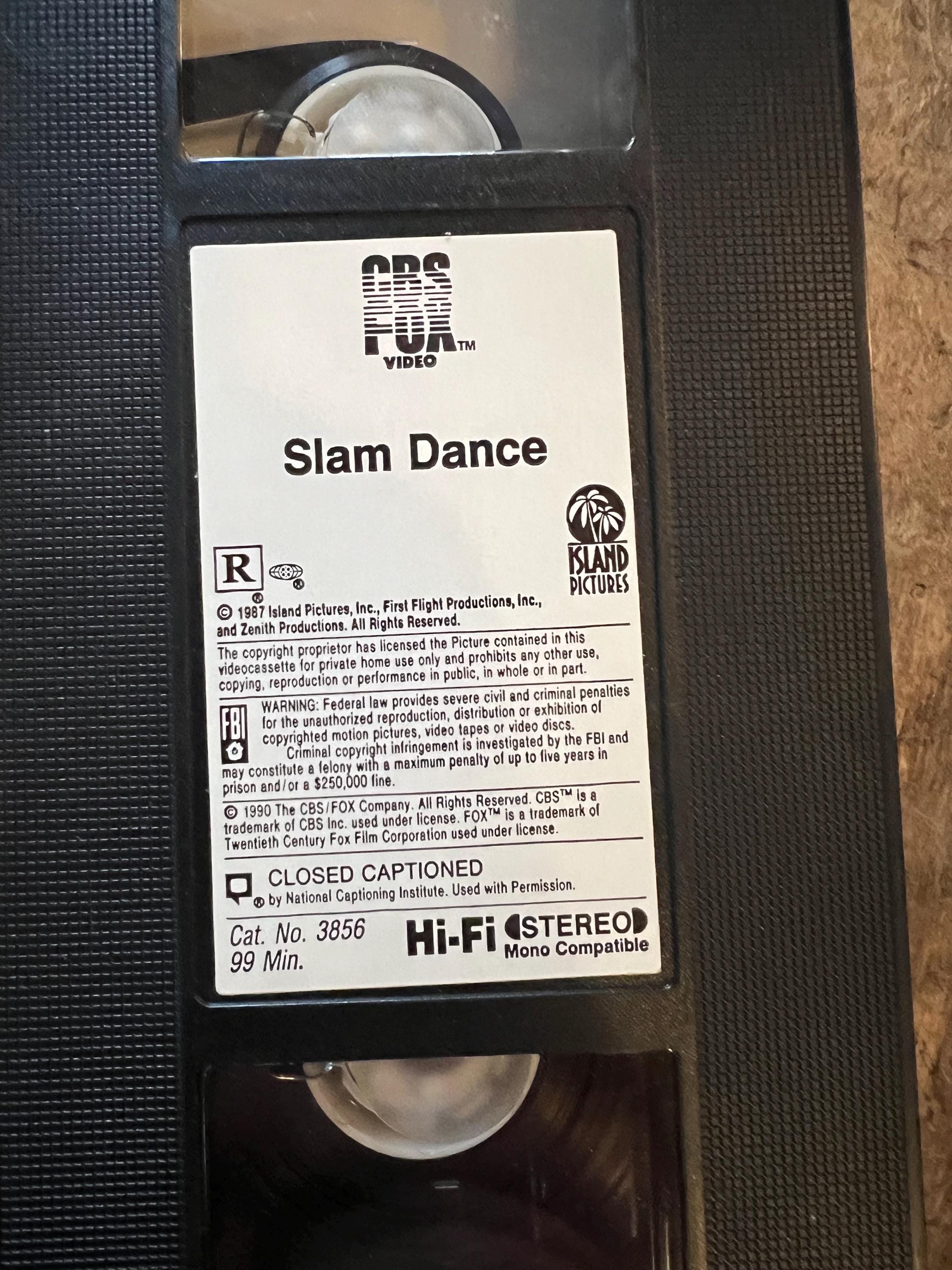 Slam Dance ( VHS 1987) Starring - Virginia Madsen & Mary Elizabeth Mastrantonio