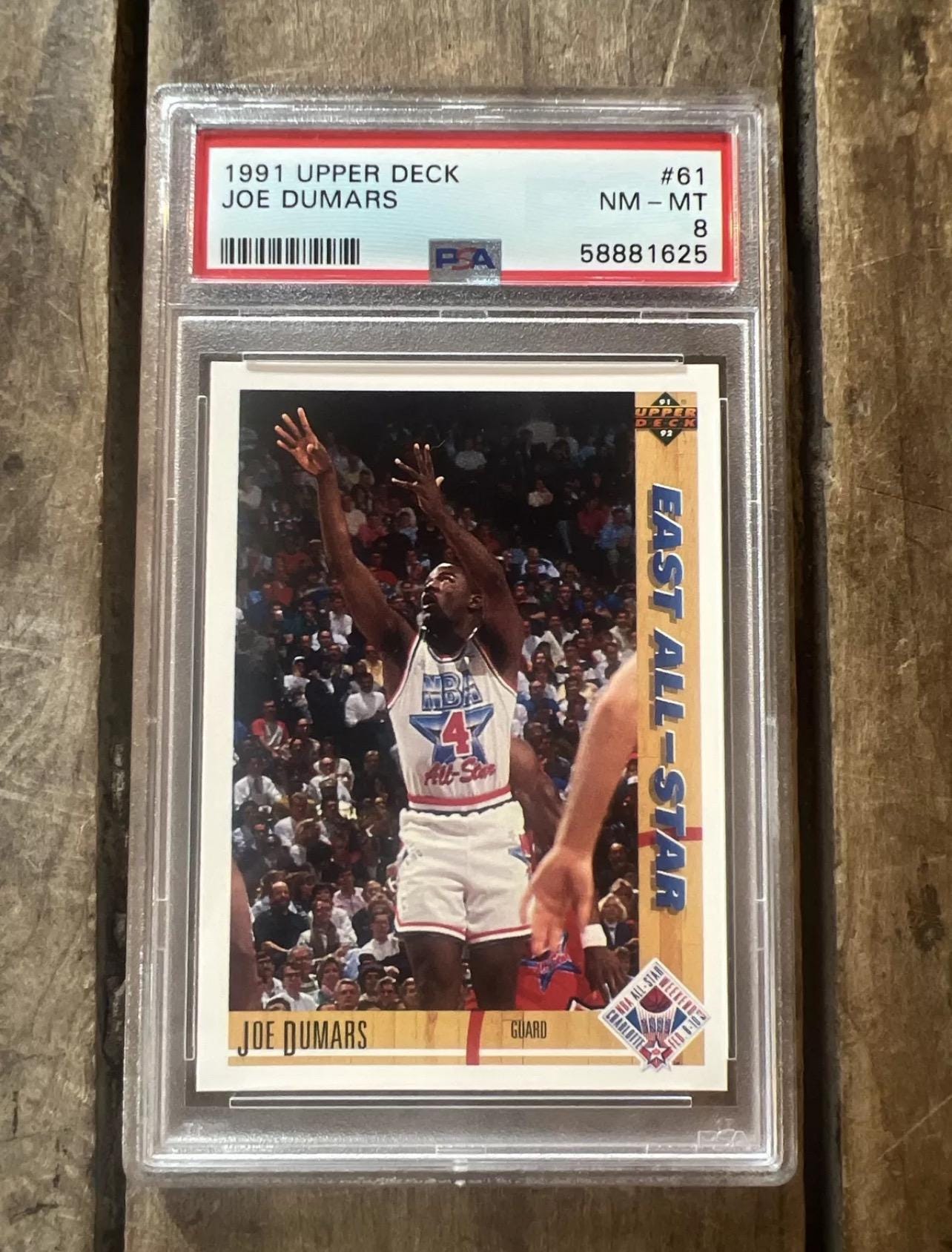 1991 Joe Dumars Upper Deck All-Star Card - PSA 8