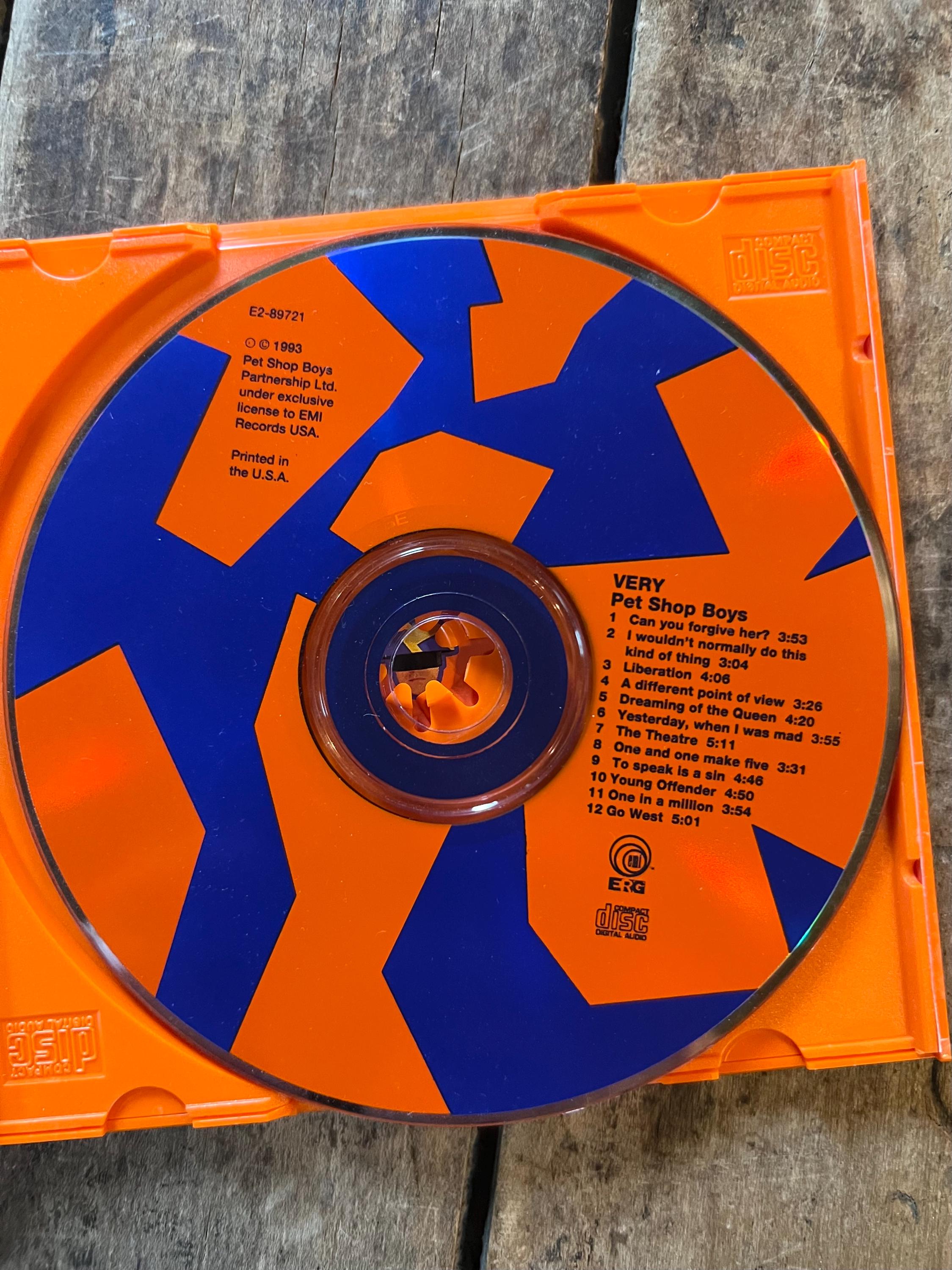 Pet Shop Boys “Very” CD - 1993 Retro Euro House - EMI Records USA