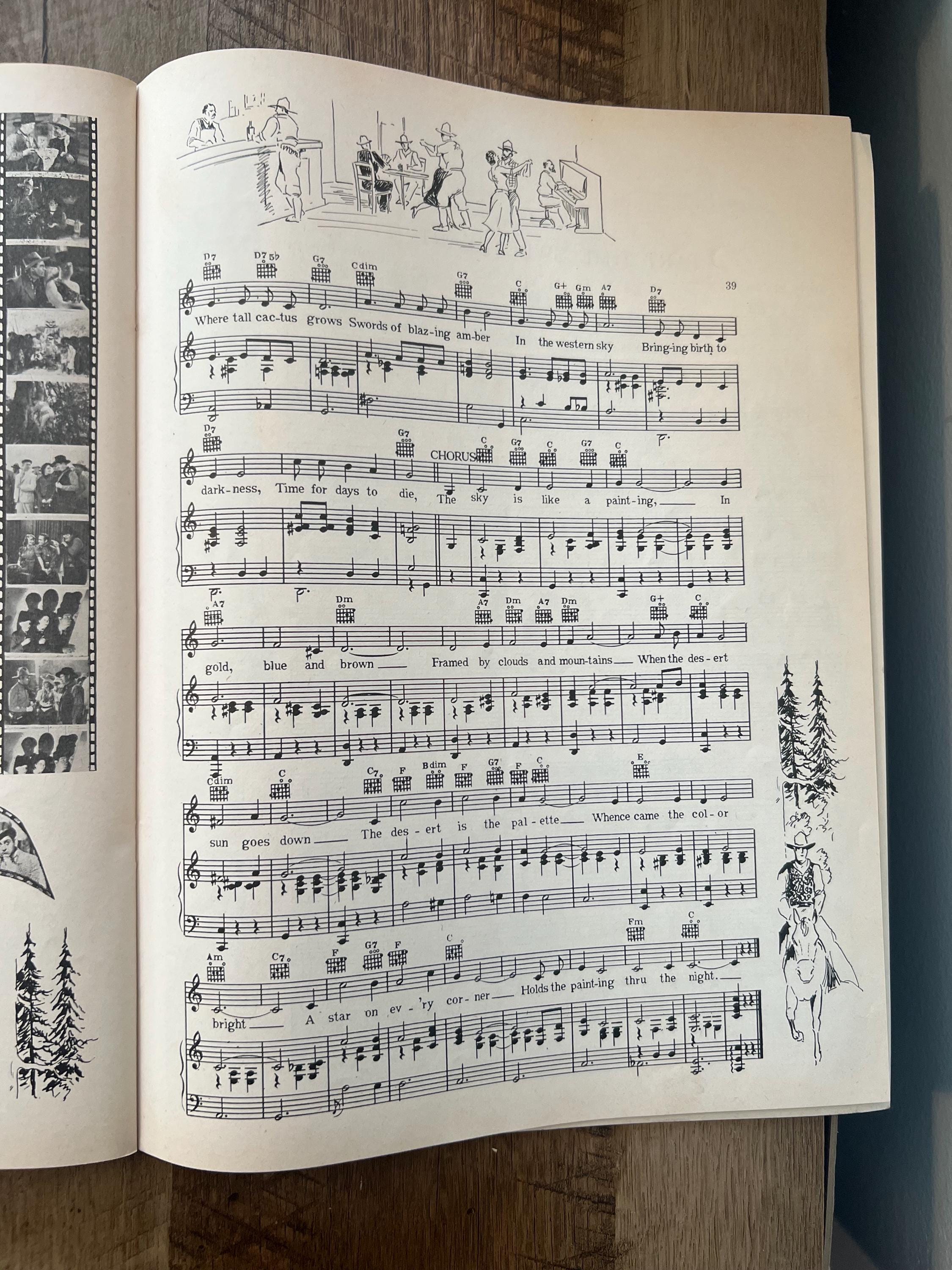 1930s Smiley Burnette Cowboy Songs - Vintage Sheet Music