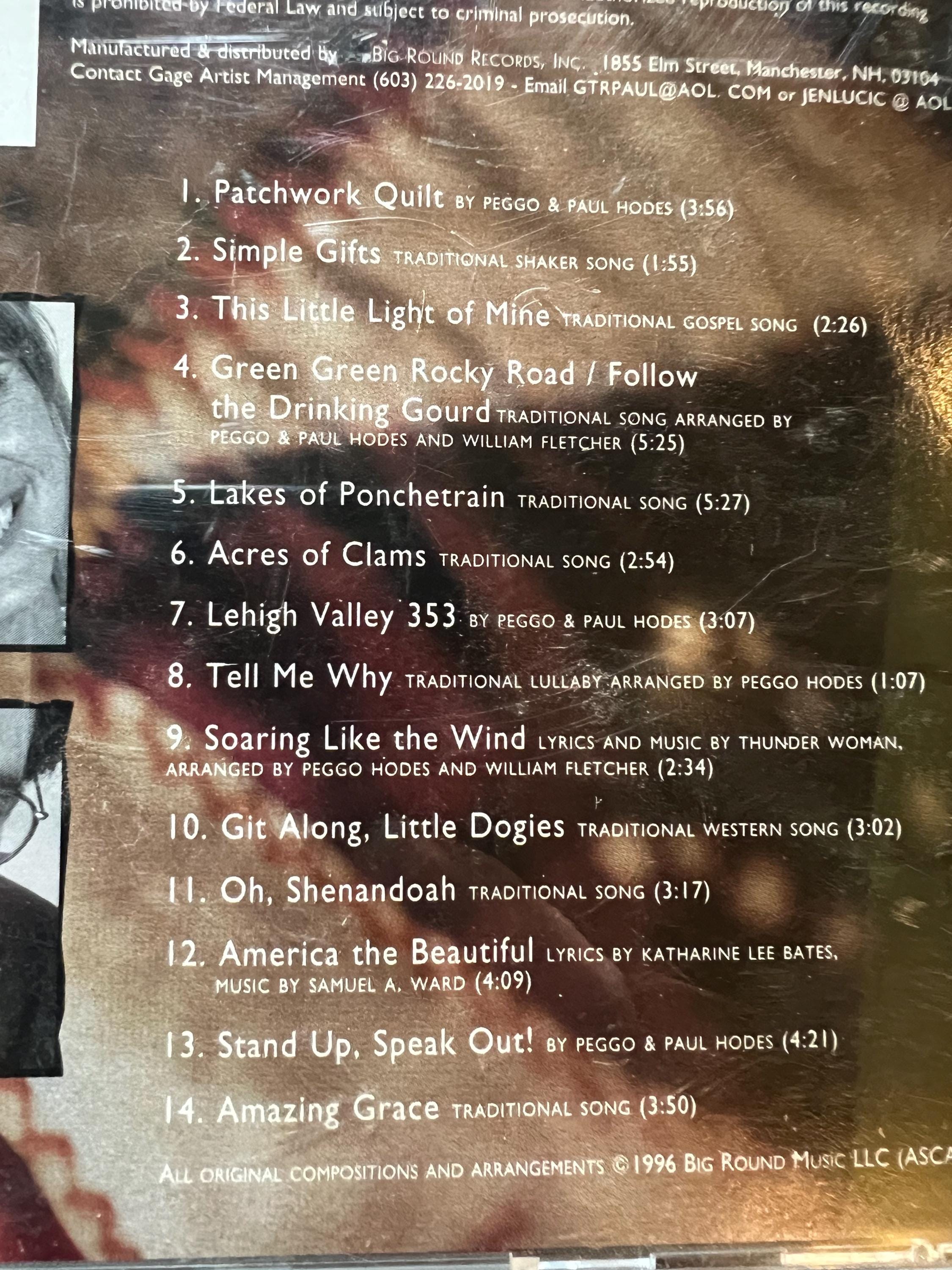 Peggo and Paul Patchwork Quilt CD - 1996 Warner Bros. Records