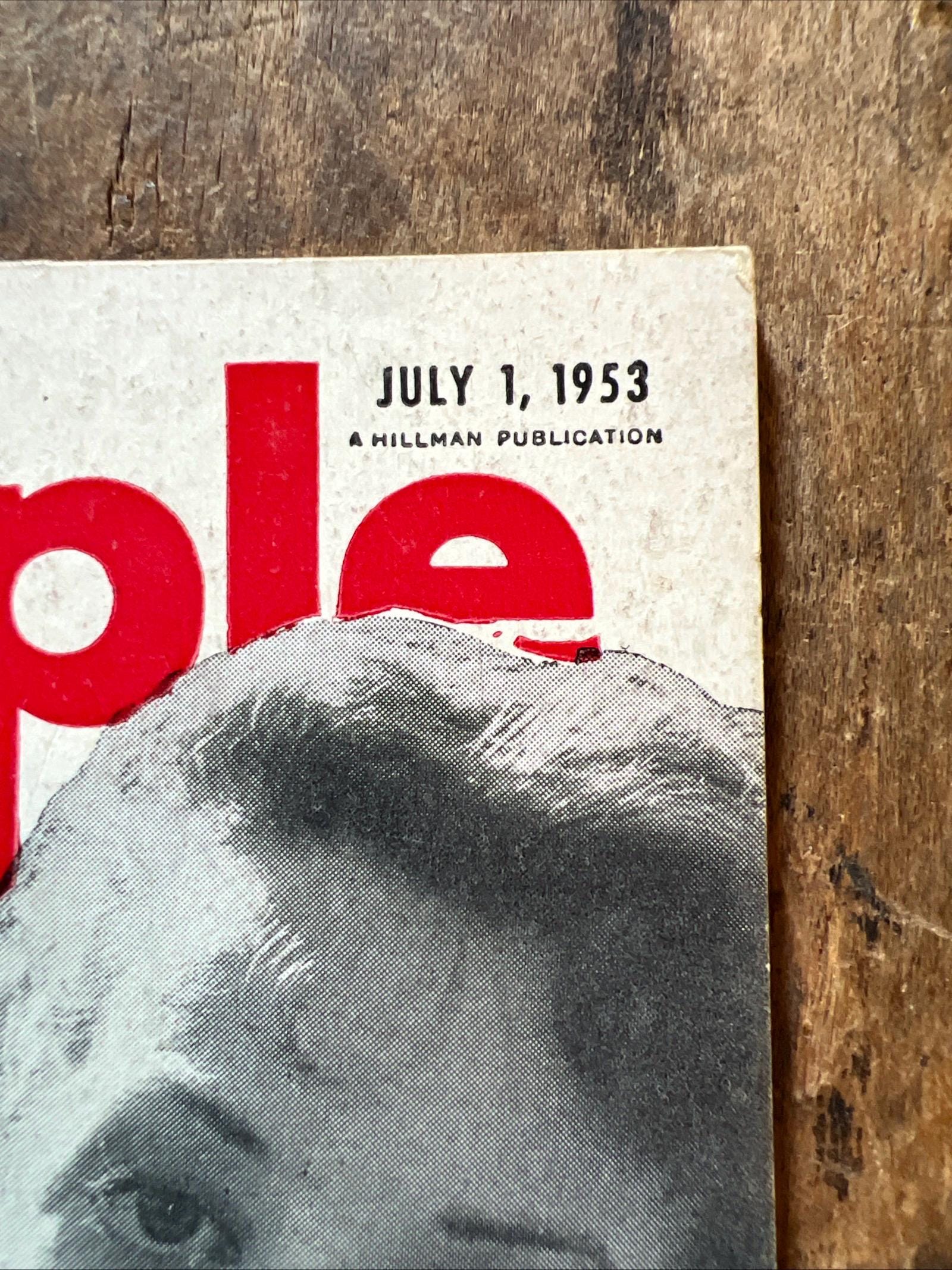 Vintage 1953 People Magazine: Maureen O'Hara Cover - July Issue