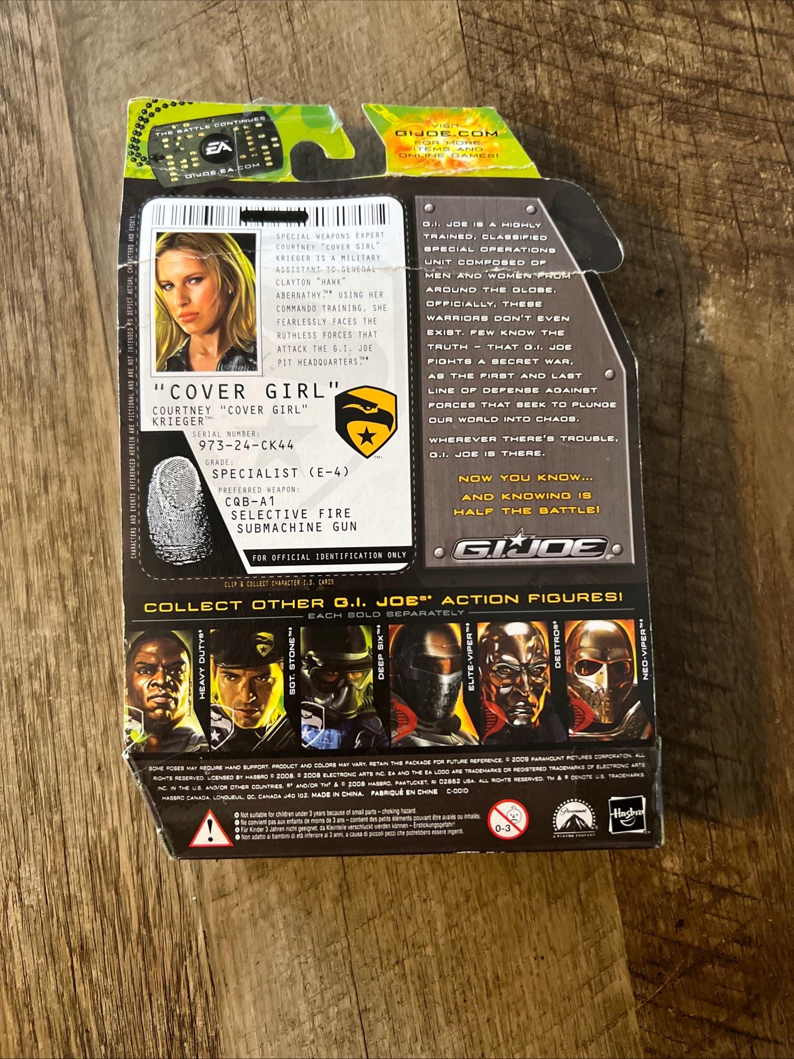 GI JOE Rise Of Cobra Courtney Krieger Action Figure - Hasbro MOC