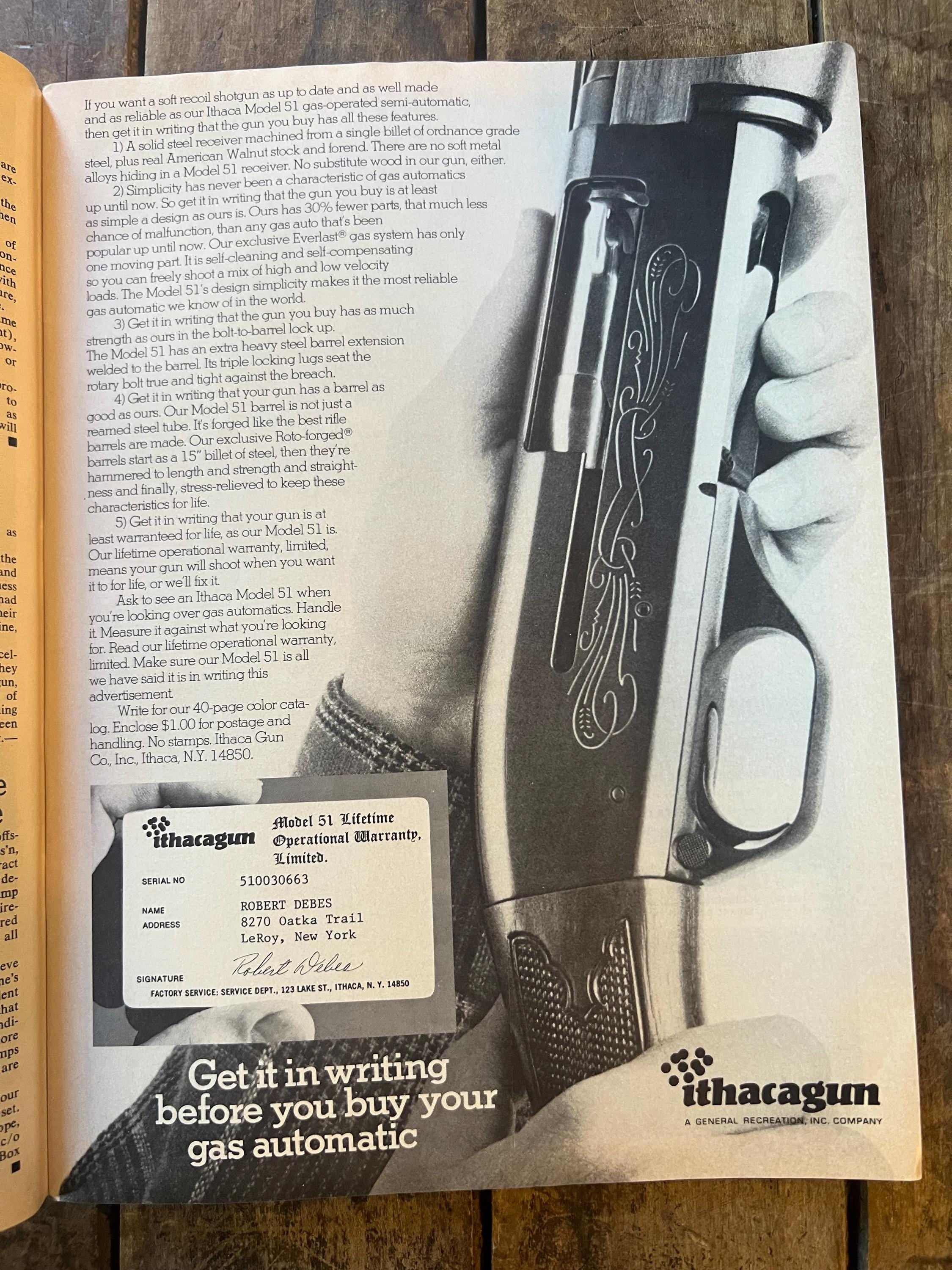 Vintage 1976 American Rifleman Magazine - September Edition- Retro Advertising - Men’s Outdoor Magazine