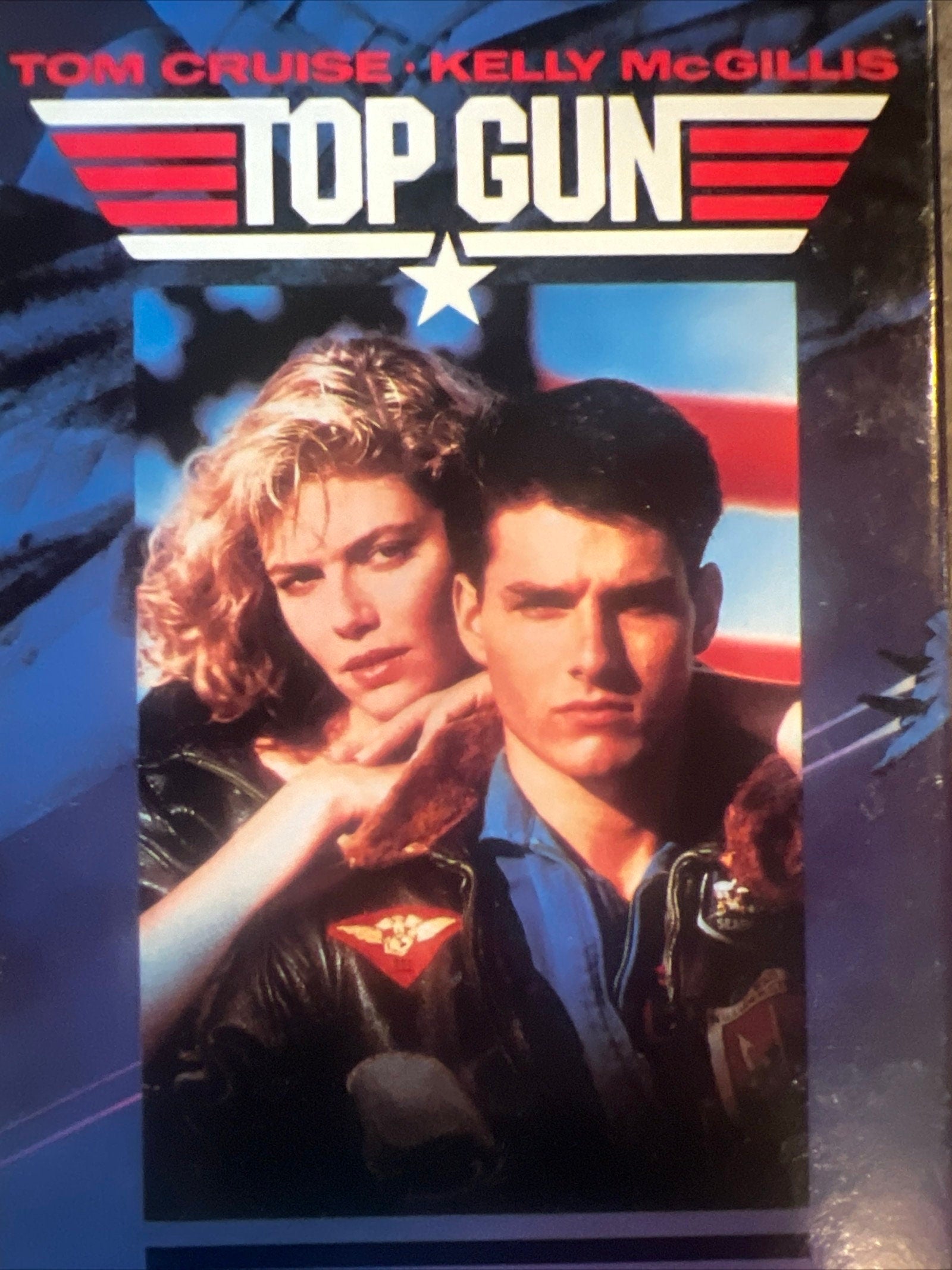 Original 1986 TOP GUN staring Tom Cruise & Kelly McGillis and Val Kilmer -  VHS Movie and  Slip Cover - Paramount Pictures Jerry Bruckheimer