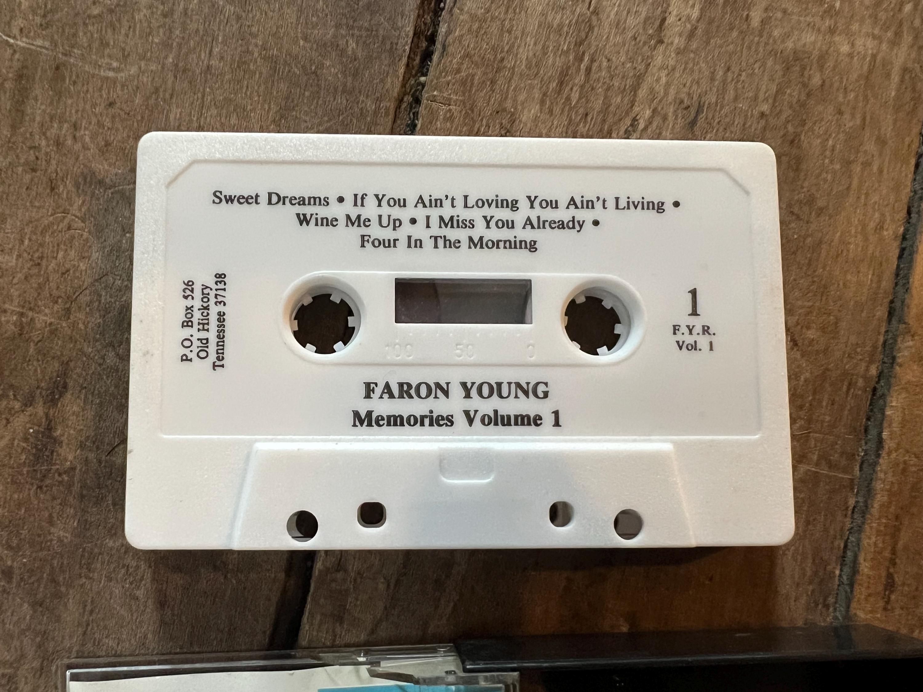 Faron Young "Memories Vol. 1" Cassette Tape - Vintage Country Music