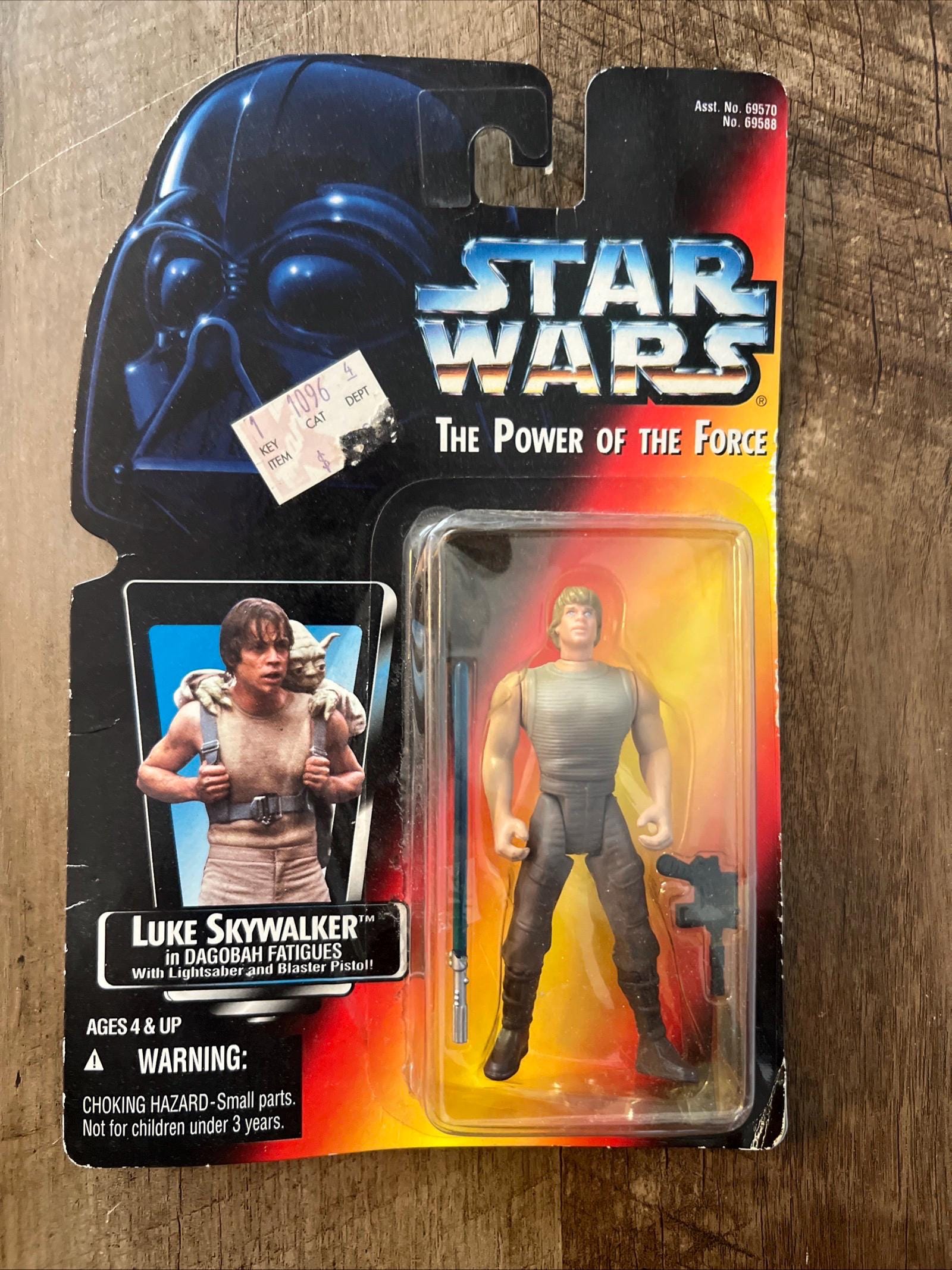 1995 Star Wars Luke Skywalker Dagobah Fatigues Action Figure MOC