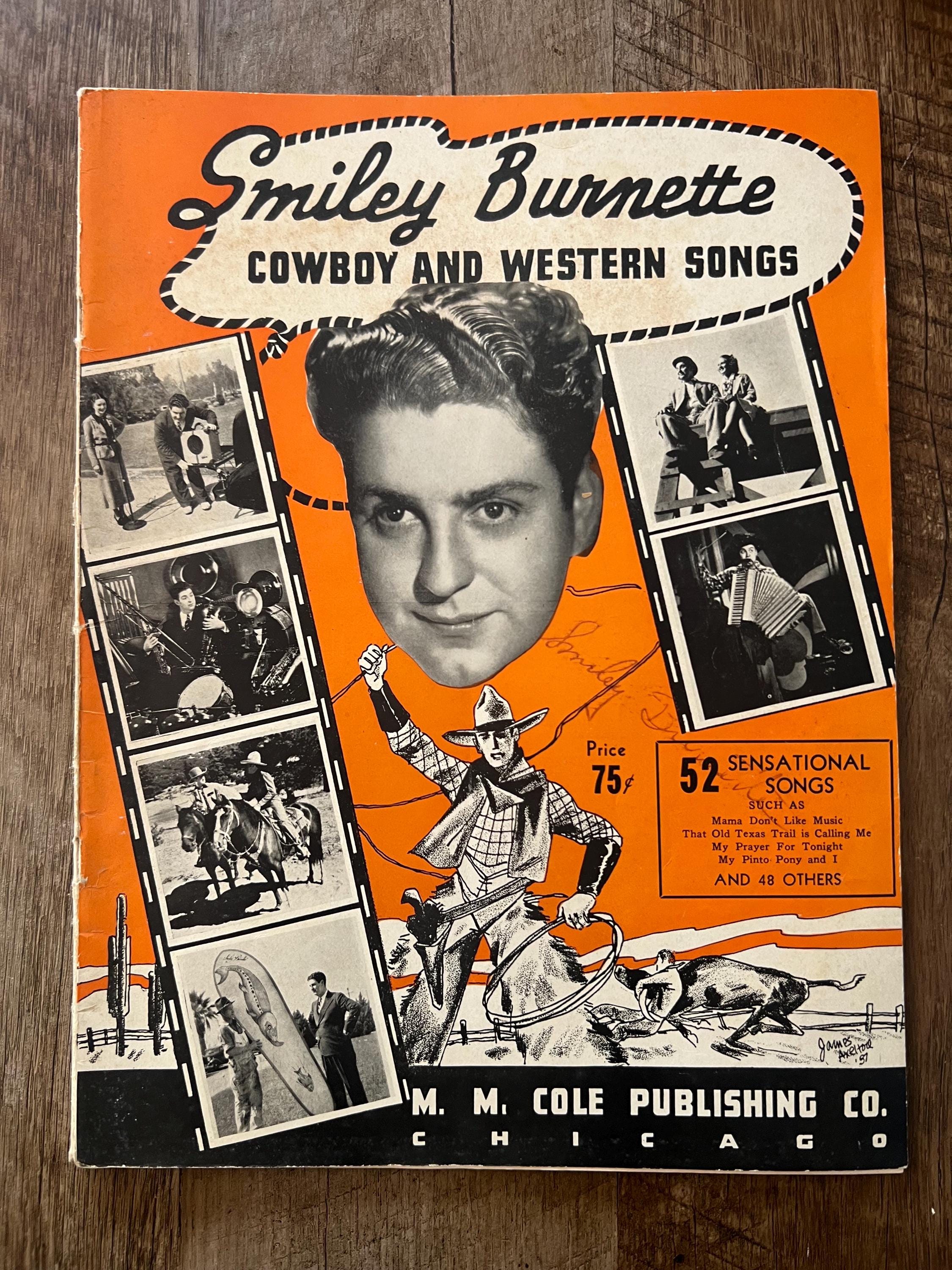 1930s Smiley Burnette Cowboy Songs - Vintage Sheet Music