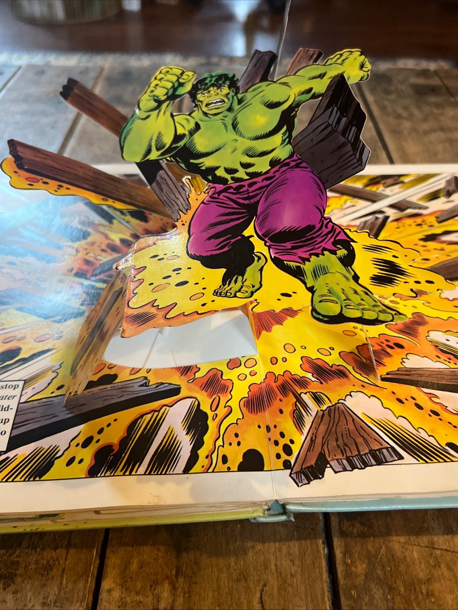 1980 Marvel Comics Group - Stan Lee Presents The Incredible HULK Pop-Up Book ( Not Complete)