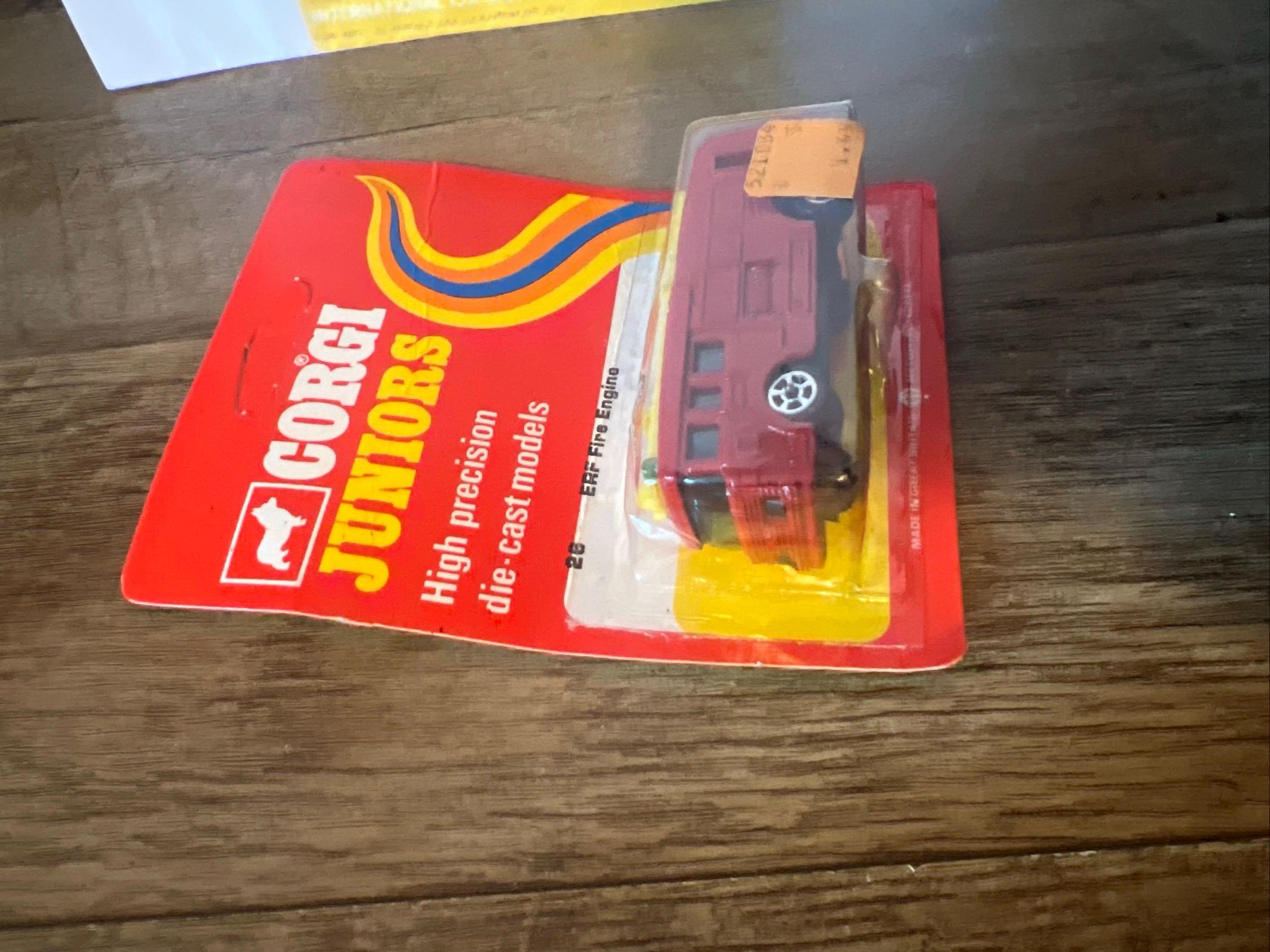 1976 Corgi Juniors ERF Fire Engine #26 - Sealed on Card