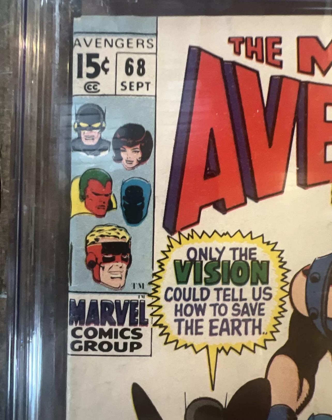 1969 The Mighty AVENGERS #68 - Marvel Comics - 15 Cent Comic - CGC Graded 6.0 - Ultron-6 Appearance