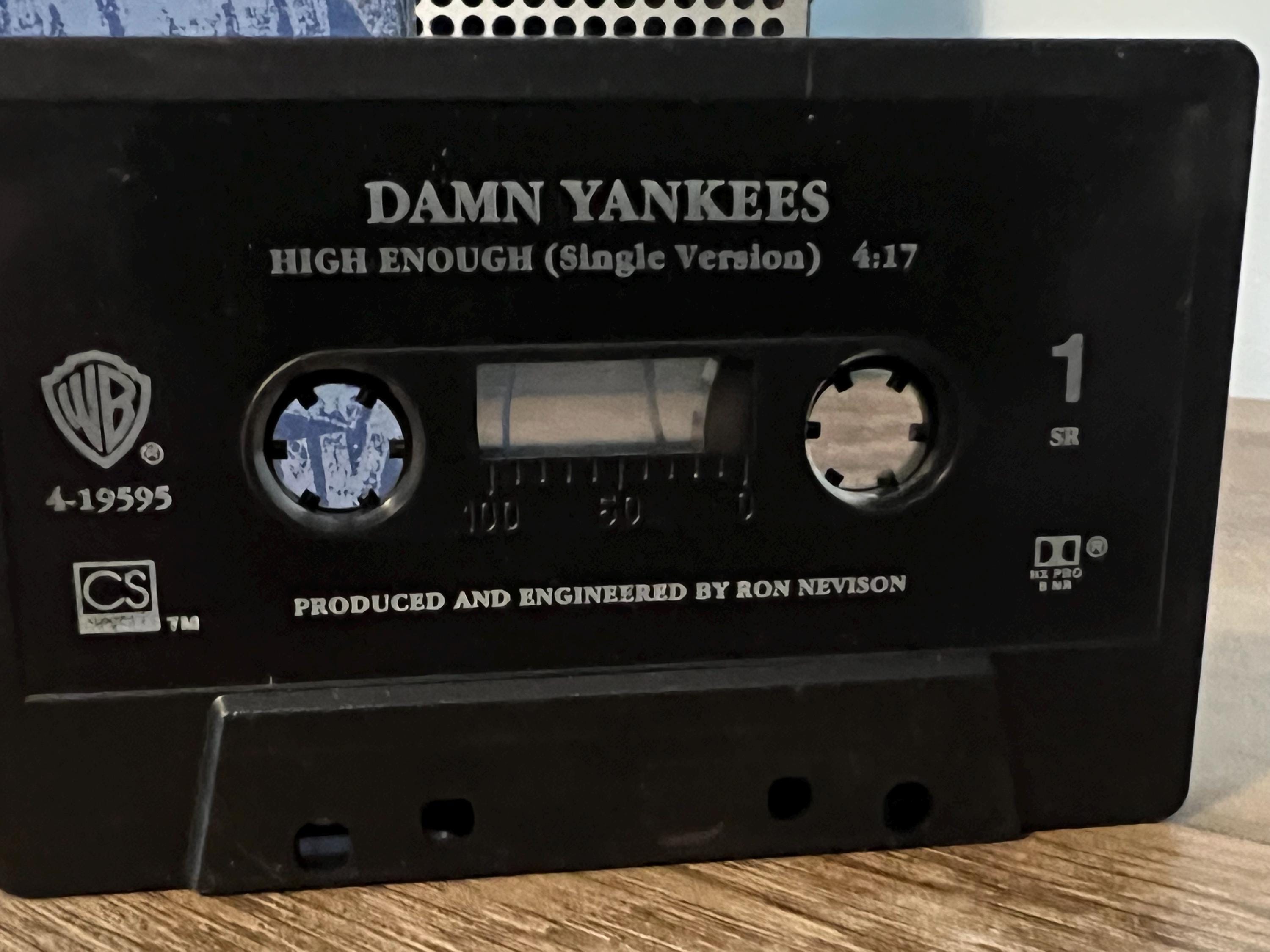 Vintage 1990 Damn Yankees "High Enough" Cassette Tape