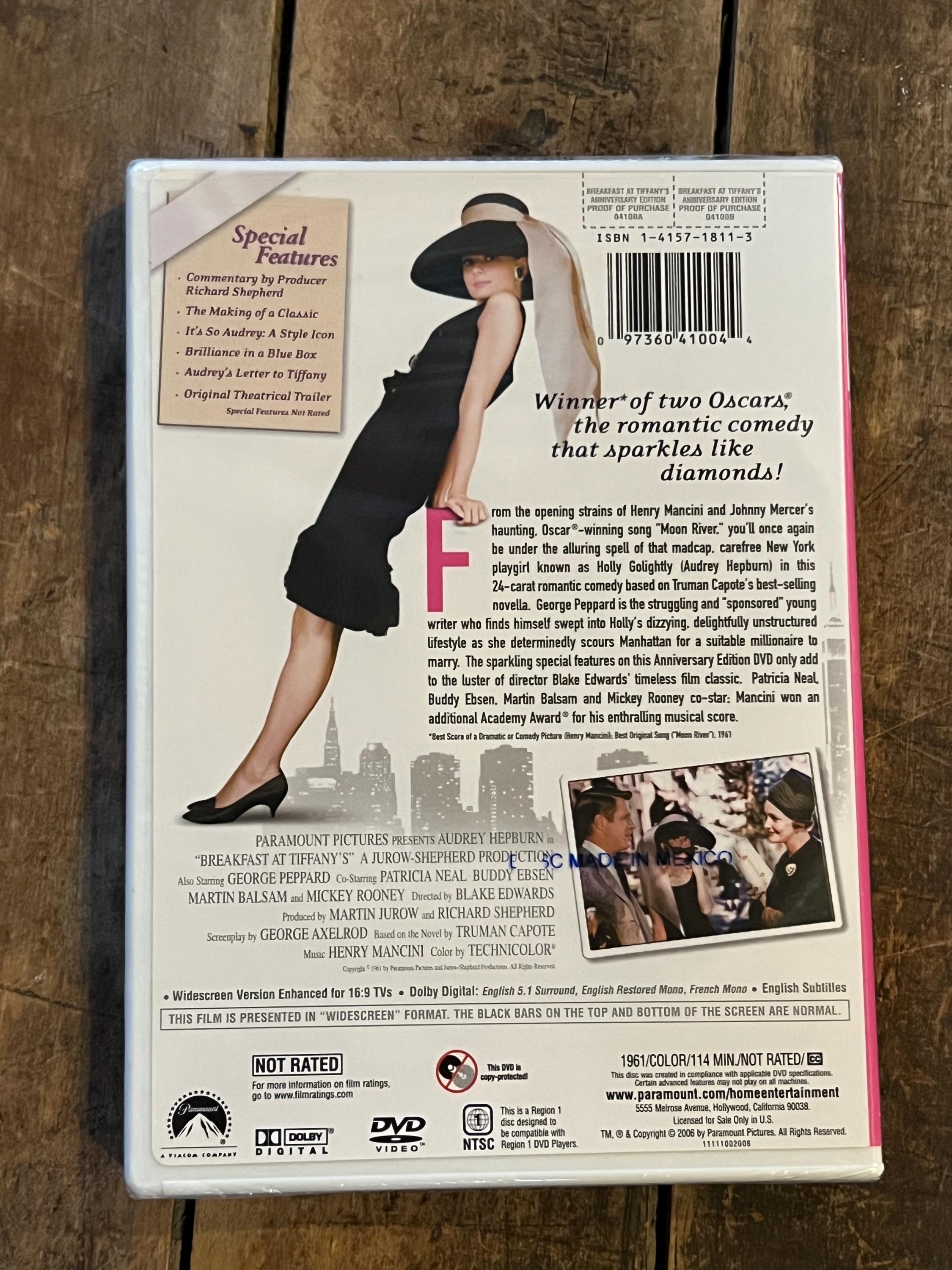 Breakfast At Tiffany’s ( DVD 1961 ) Audrey Hepburn & George Peppard - New Sealed - Anniversary Edition