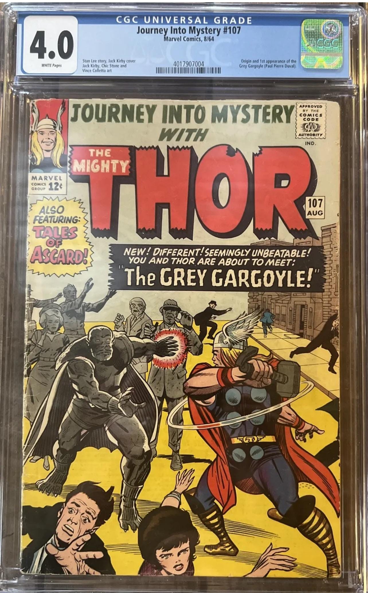 1964 Journey Into Mystery #107: Thor, First Grey Gargoyle (CGC 4.0)