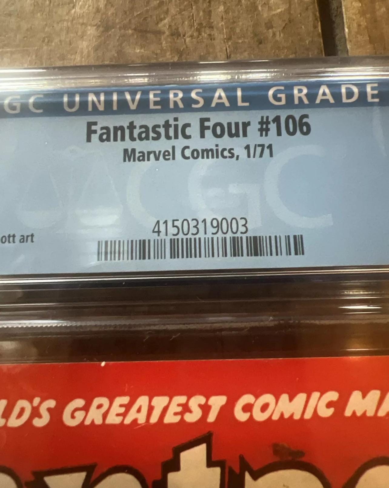 1971 Fantastic Four #106 - John Romita Cover - Marvel Comic - CGC Graded 6.0 - Stan Lee story