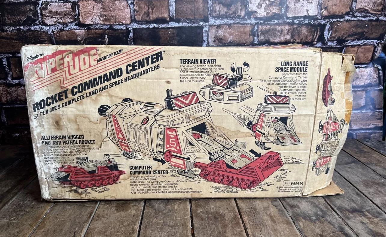 Vintage 1977 Hasbro - GI JOE SUPERJOE - Rocket Command Center #7570 Original Box