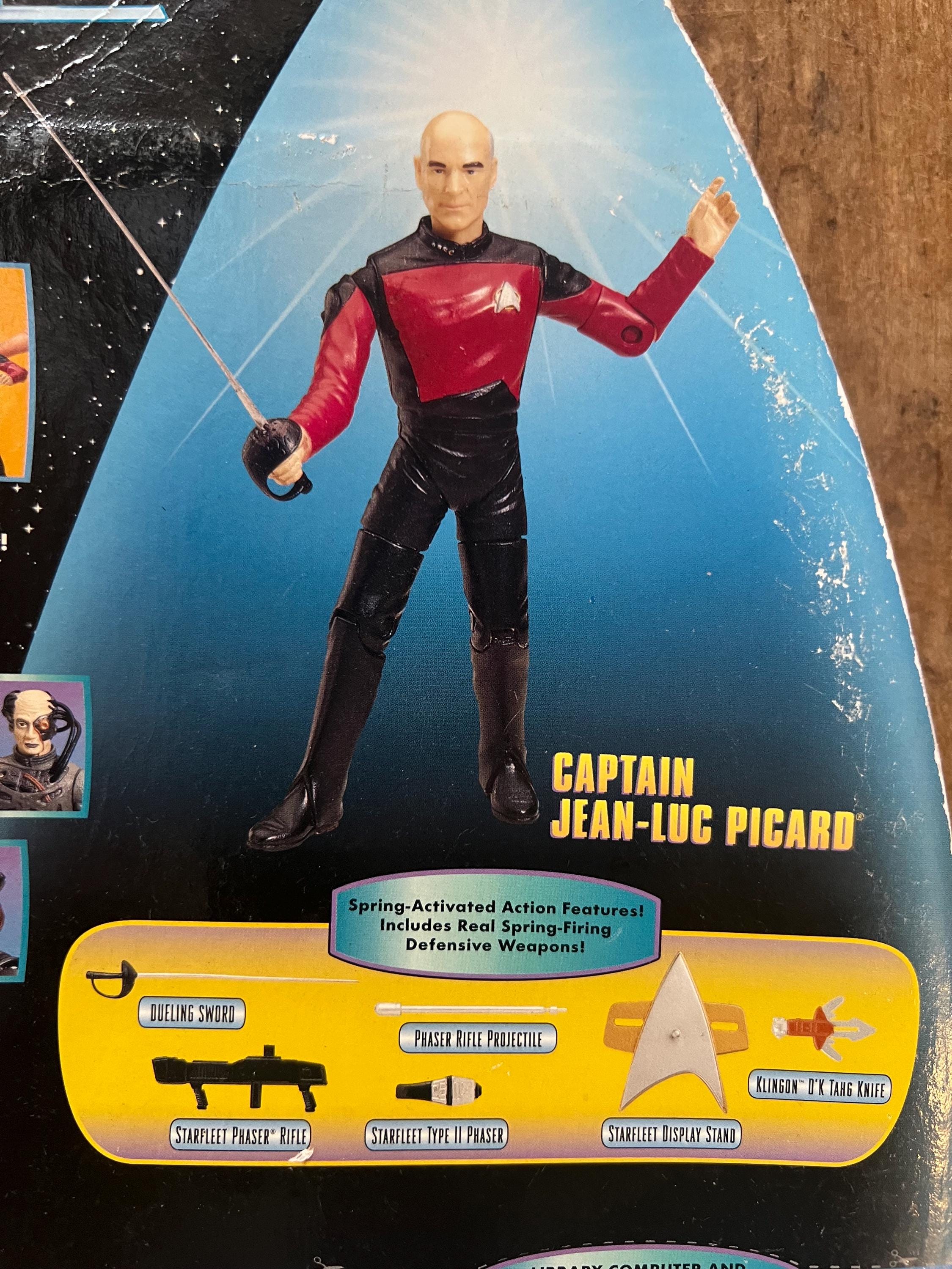 Vintage 1997 Star Trek Captain Picard 6" Action Figure - Sealed on Card