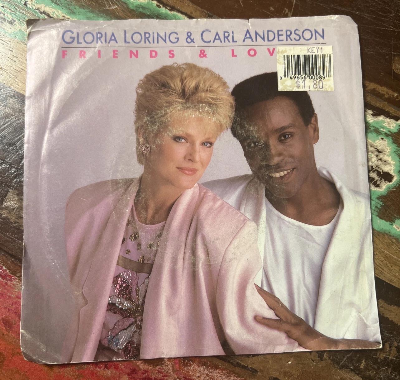 Friends and Lovers 45 Record - Gloria Loring and Carl Anderson, 1986 Retro Vinyl