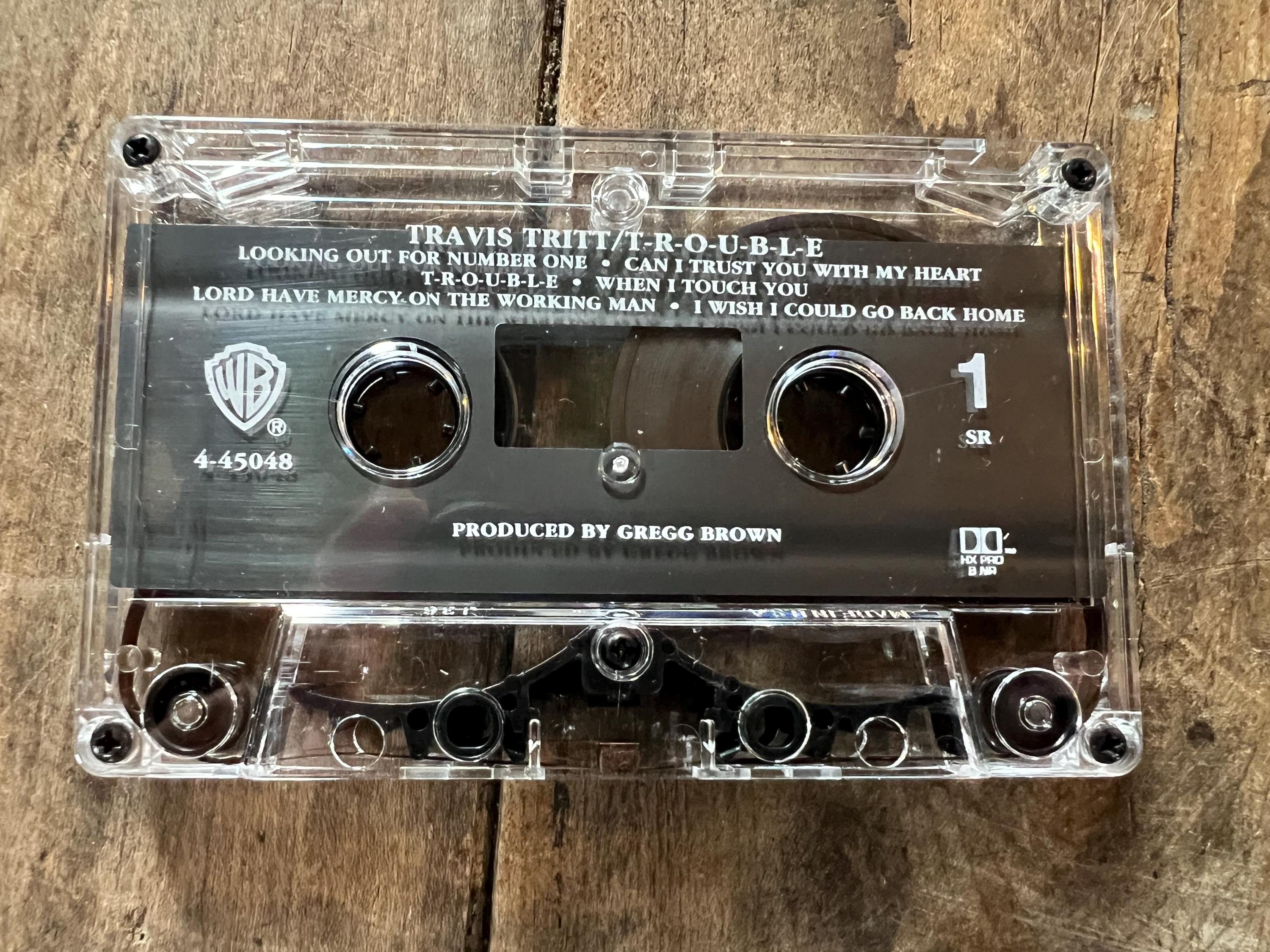 1992 Travis Tritt "TROUBLE" Cassette Tape - Warner Bros. Records - Country Music