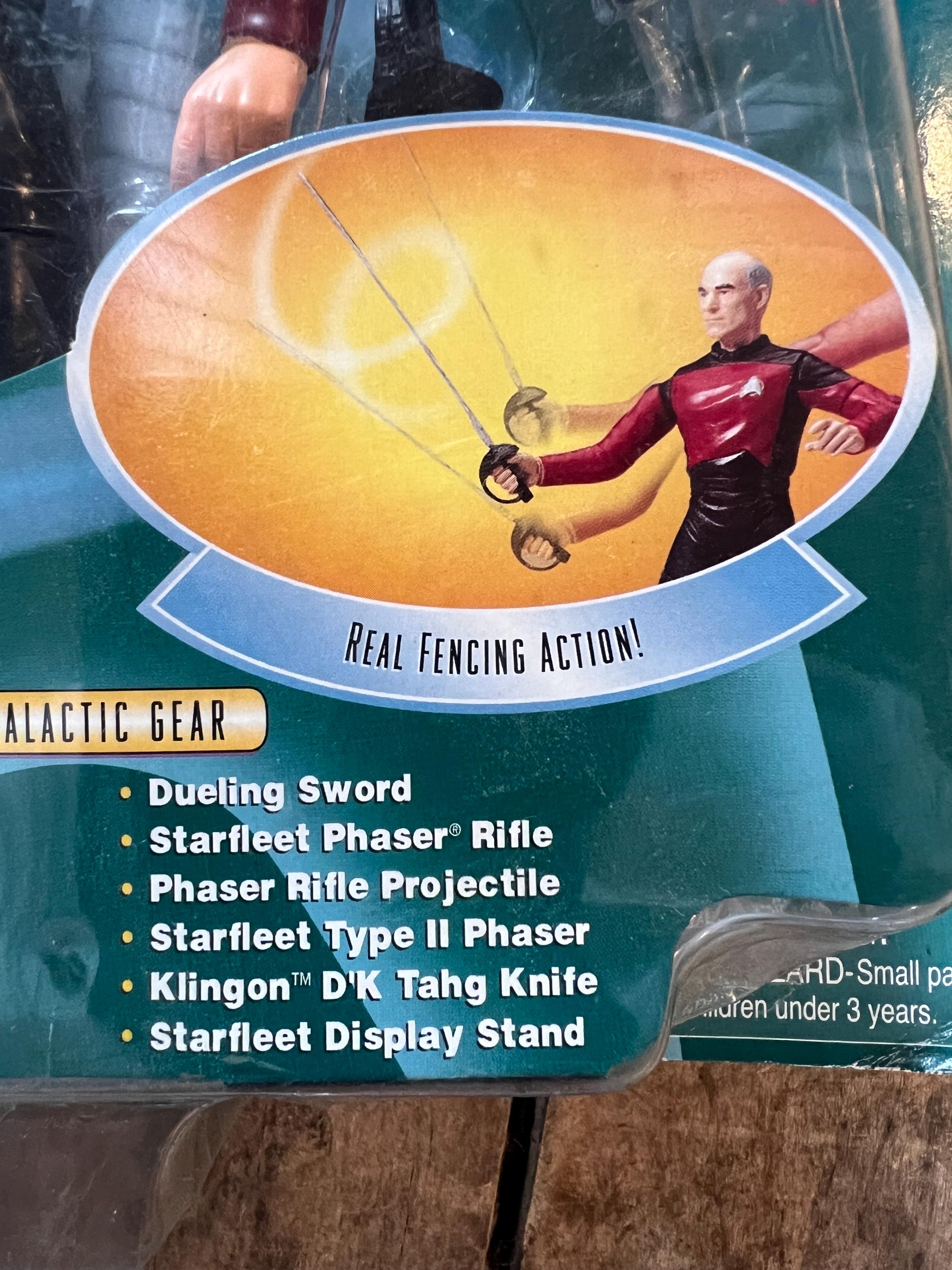 Vintage 1997 Star Trek Captain Picard 6" Action Figure - Sealed on Card