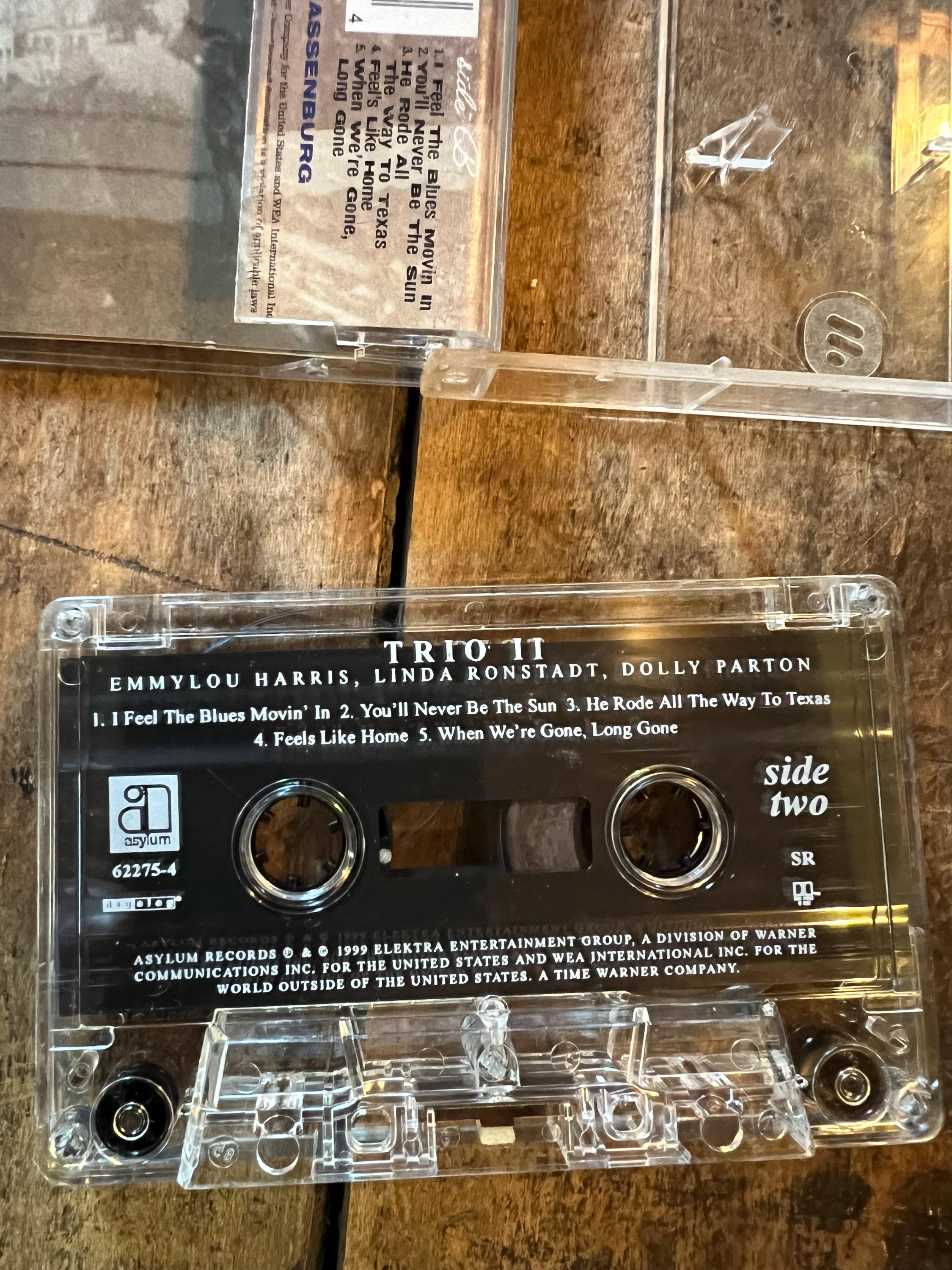 1999 Emmylou Harris, Linda Ronstadt & Dolly Parton “Trio Two” Cassette Tape - Asylum Records