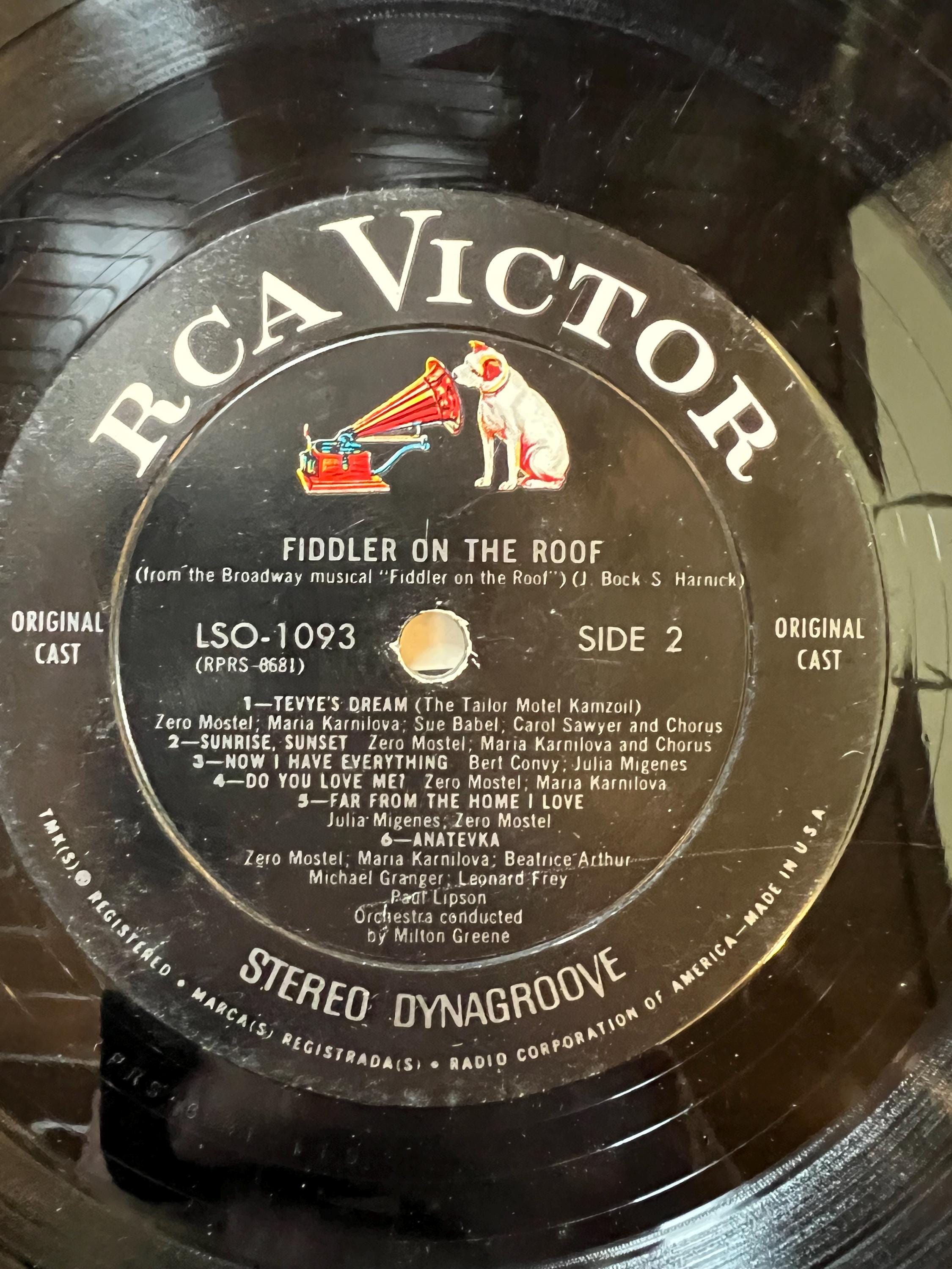 Zero Mostel “Fiddler On The Roof” ( Original Broadway Cast Recording) - 1964 RCA Victor Record - LP Vinyl Album