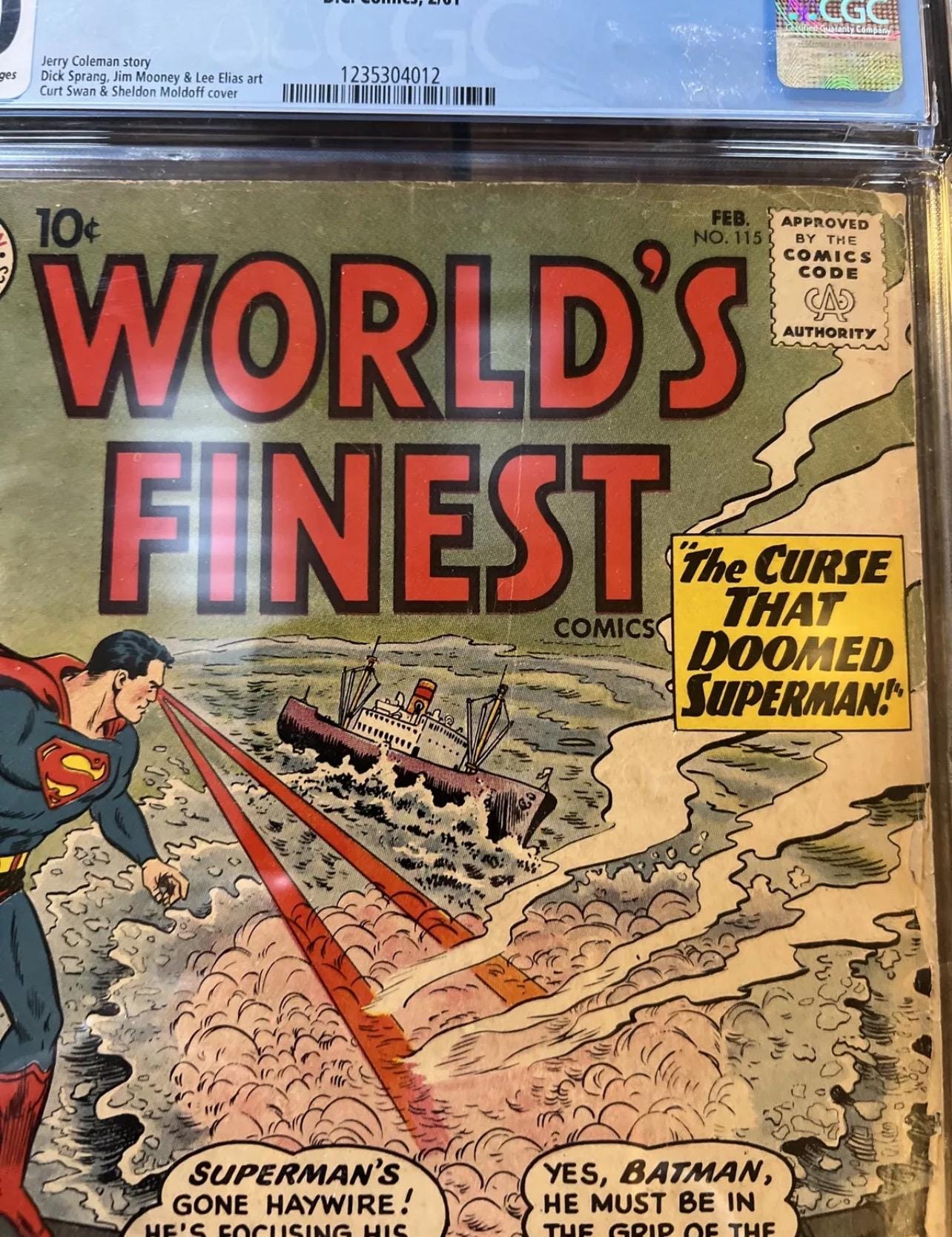 1961 World’s Finest Comics - Superman - Batman & Robin - DC COMICS - CGC Universal Grade 1.0
