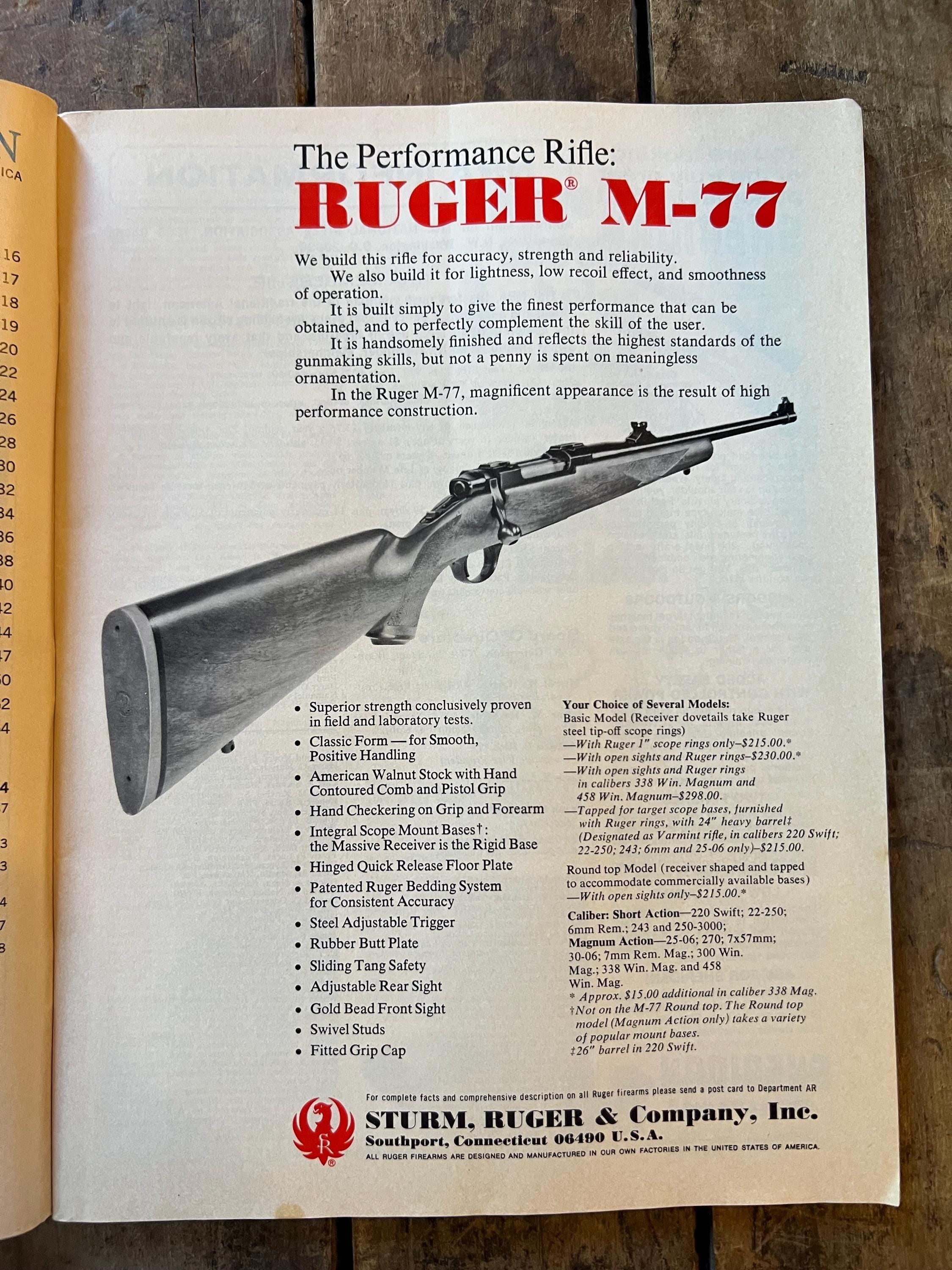 Vintage 1975 American Rifleman Magazine - May Edition- Retro Advertising - Men’s Outdoor Magazine