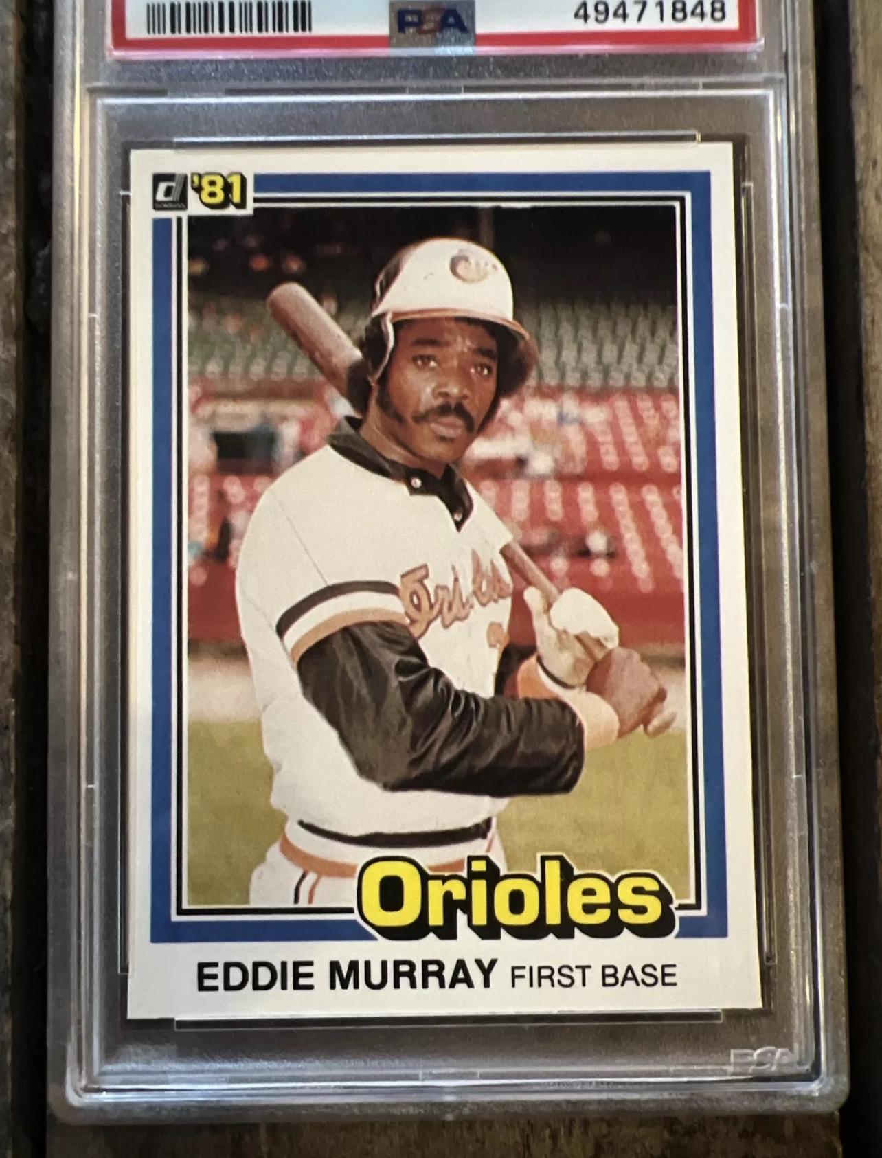 1981 Donruss Eddie Murray Baseball Card - PSA 6 Graded Orioles HOF